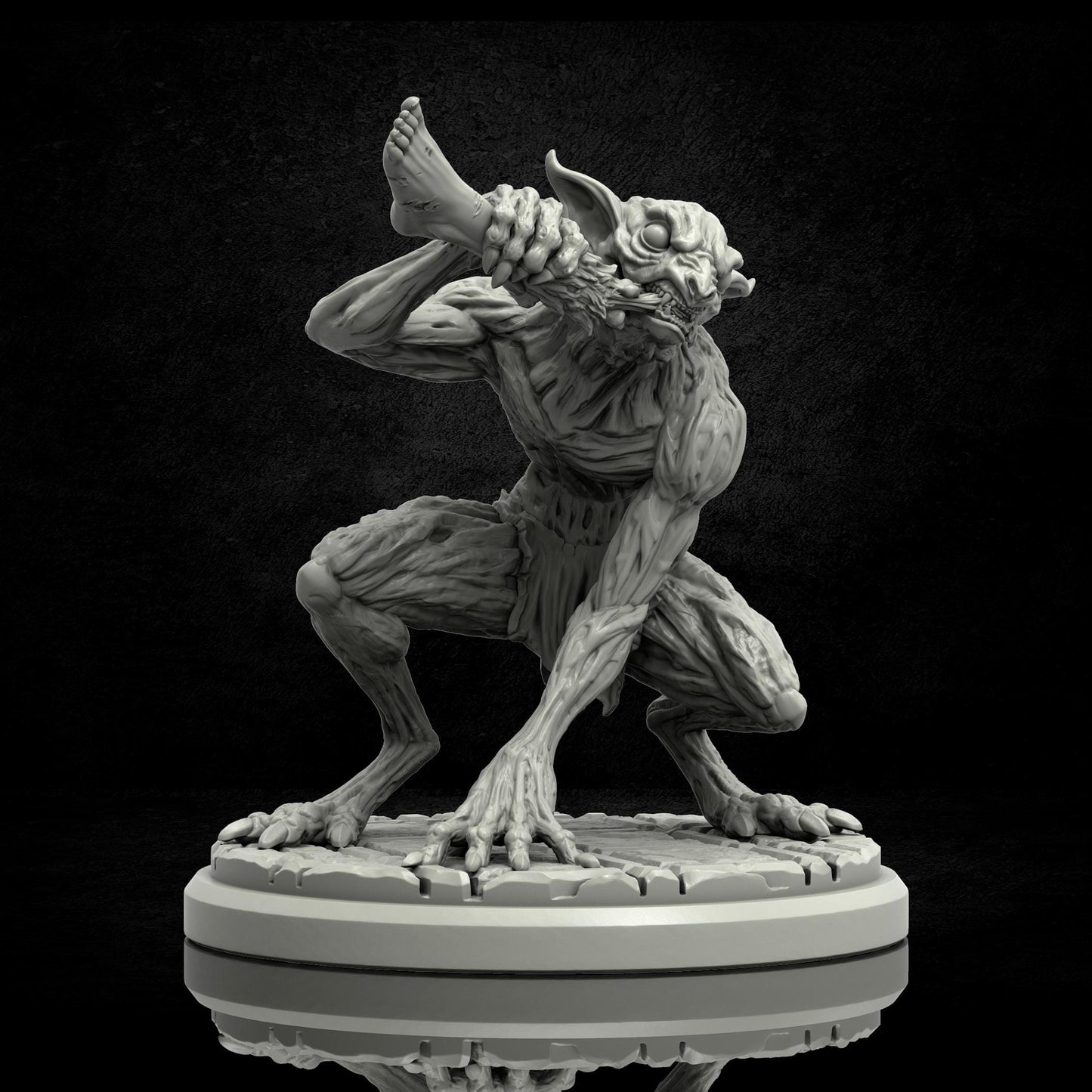 Flesh Eater Miniature - 28mm / 32mm / 36mm - Adaevy Creations - Resin Printed Figure for Arkham Horror