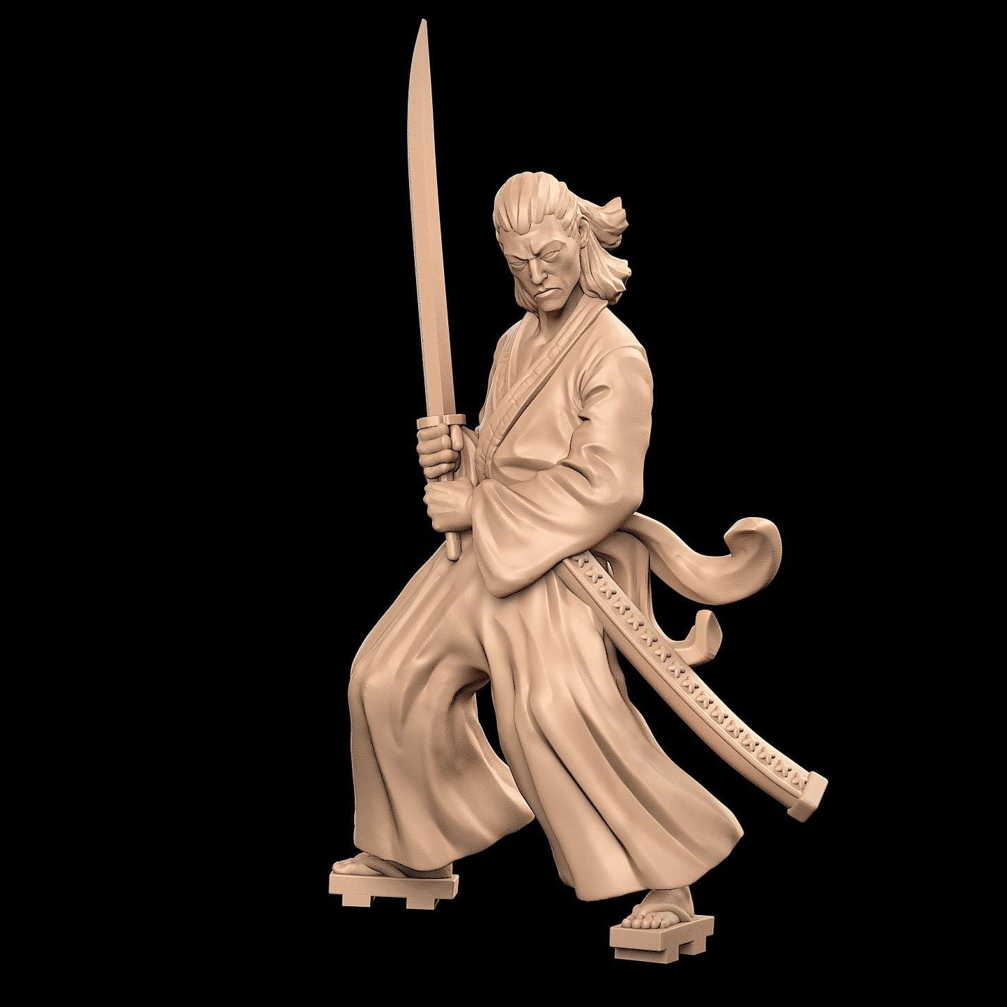 Zombie Hunter Kenshiro Miniature - 28mm / 32mm / 36mm - VaultZ - Resin Printed Figures for D&D, TTRPGs, Zombicide, and Board Games