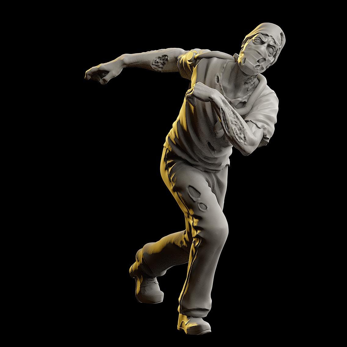 Hospital Zombie Miniature (3 Variations) - 28mm / 32mm / 36mm - VaultZ - Resin Printed Figures for D&D, TTRPGs, Zombicide, and Board Games