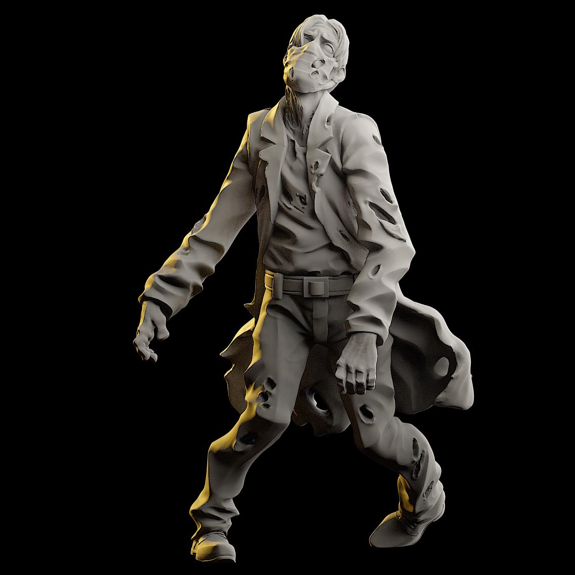 Hospital Zombie Miniature (3 Variations) - 28mm / 32mm / 36mm - VaultZ - Resin Printed Figures for D&D, TTRPGs, Zombicide, and Board Games