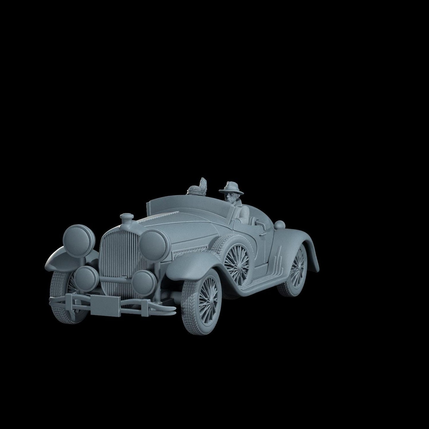 Duesenberg Vehicle Miniature - 28mm / 32mm / 36mm - Cosmondo - Resin Printed Figure for Arkham Horror, D&D, TTRPGs, and Board Games