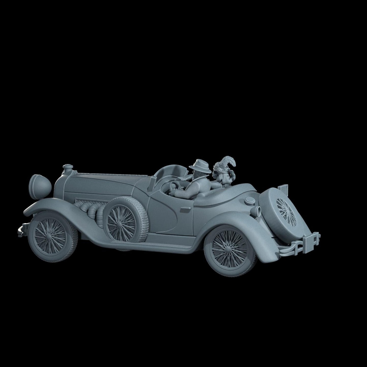 Duesenberg Vehicle Miniature - 28mm / 32mm / 36mm - Cosmondo - Resin Printed Figure for Arkham Horror, D&D, TTRPGs, and Board Games