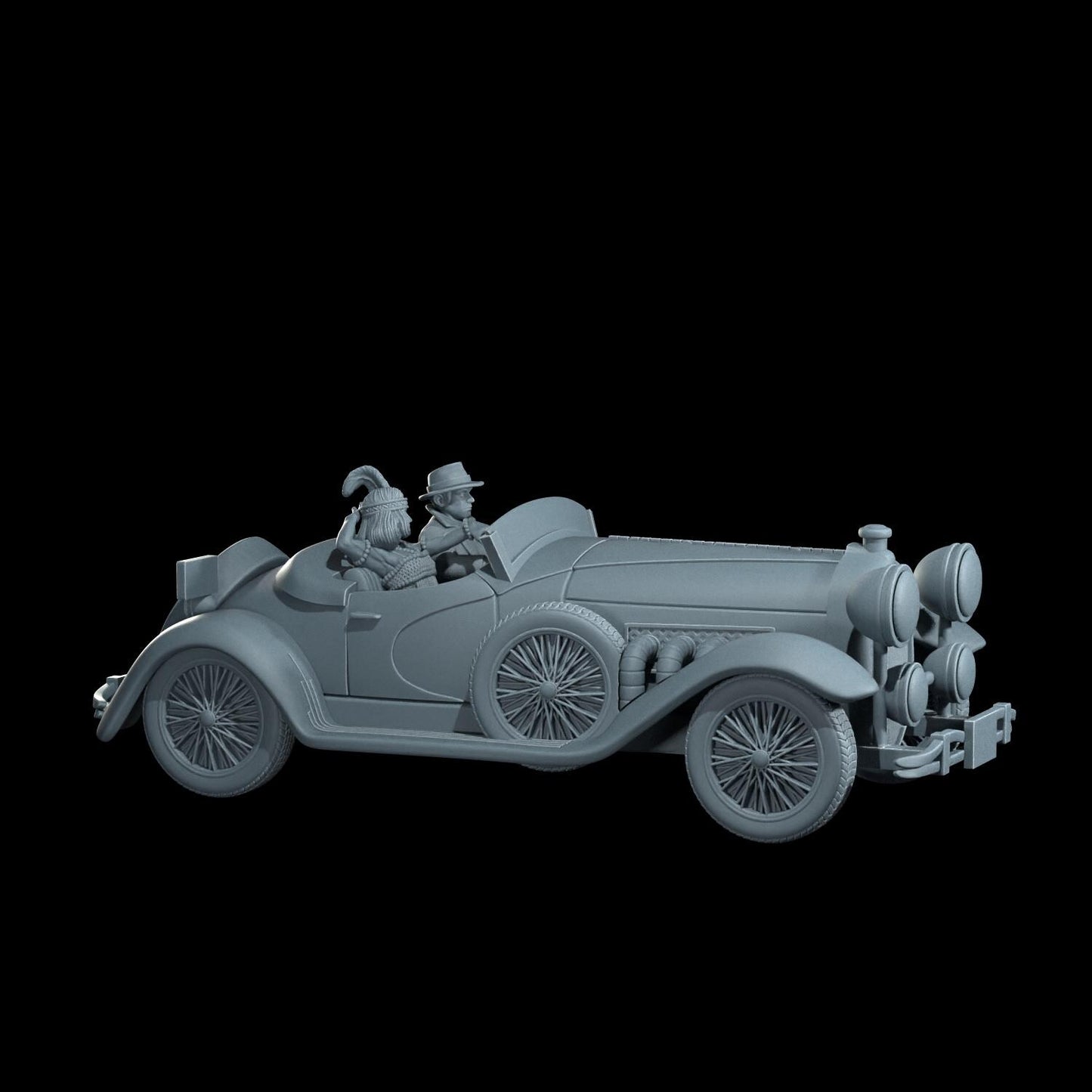 Duesenberg Vehicle Miniature - 28mm / 32mm / 36mm - Cosmondo - Resin Printed Figure for Arkham Horror, D&D, TTRPGs, and Board Games