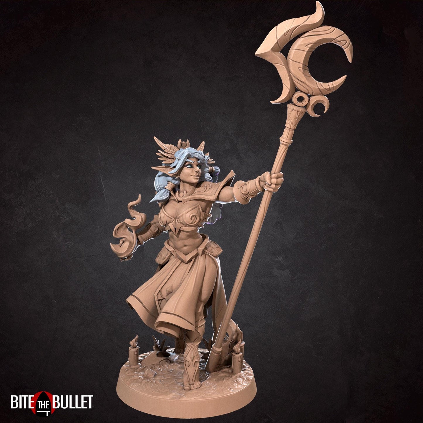 Night Elf Sorceress Tiana Miniature - 28mm / 32mm / 36mm - Bite the Bullet - Resin Printed Figure for D&D, TTRPGs, and Board Games
