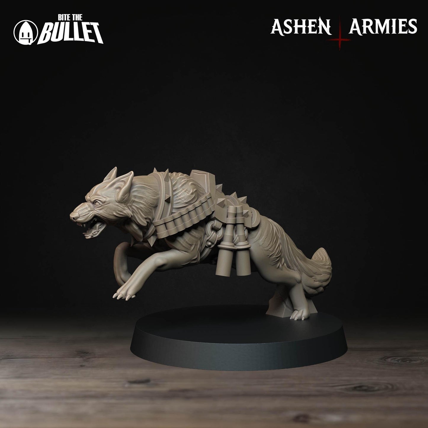 Sanctified Legion Combat Dogs Miniature (4 Variations) - 28mm / 32mm / 36mm - Bite the Bullet - Resin Printed Figure for D&D and Wargaming