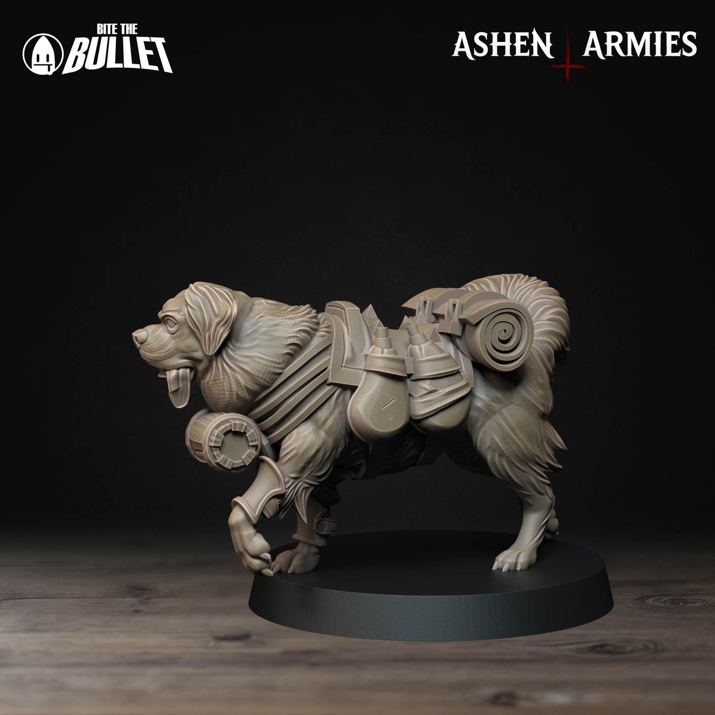 Sanctified Legion Combat Dogs Miniature (4 Variations) - 28mm / 32mm / 36mm - Bite the Bullet - Resin Printed Figure for D&D and Wargaming