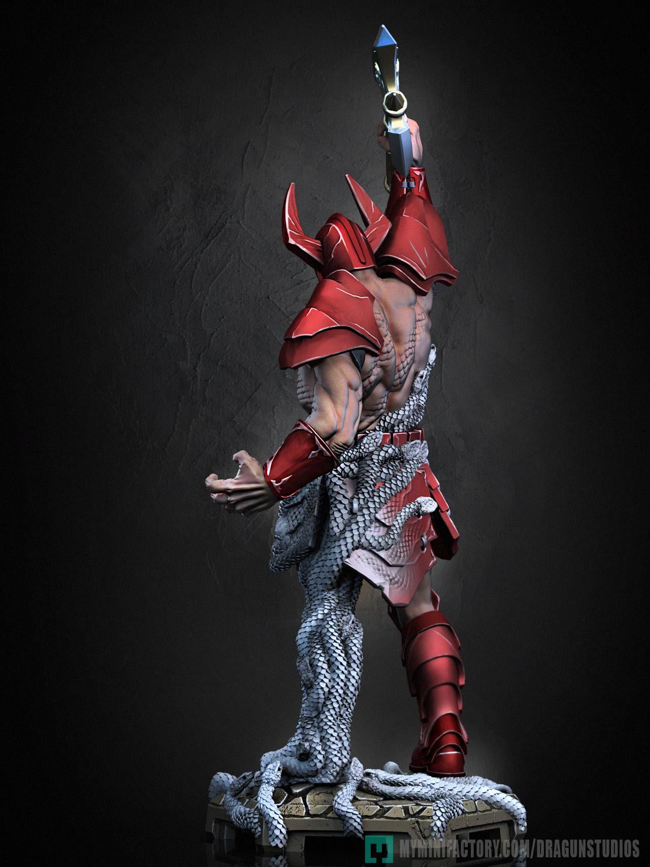 Death Adder Miniature - 87mm / 125mm Height - DraGun Studios - Resin Printed Figurine for D&D, TTRPGs, and Board Games