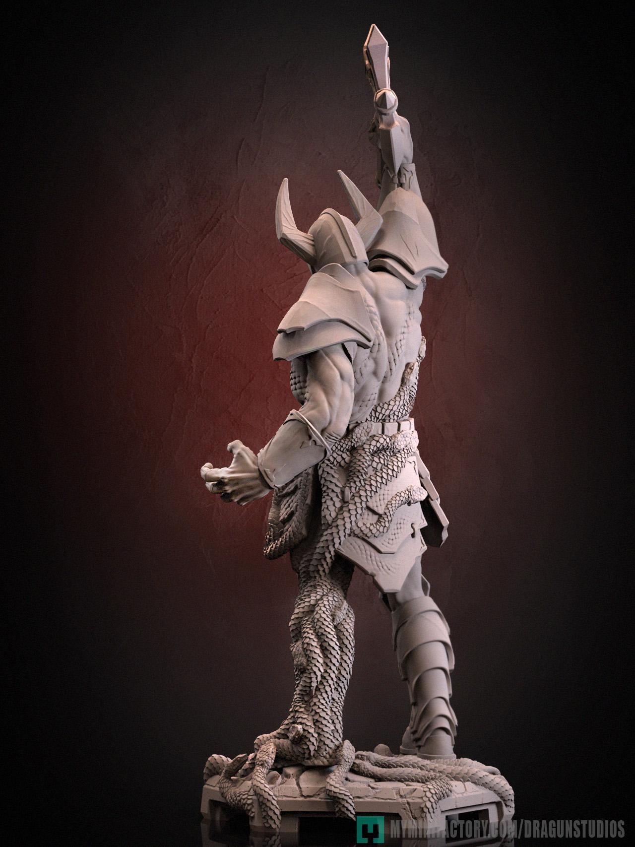 Death Adder Miniature - 87mm / 125mm Height - DraGun Studios - Resin Printed Figurine for D&D, TTRPGs, and Board Games