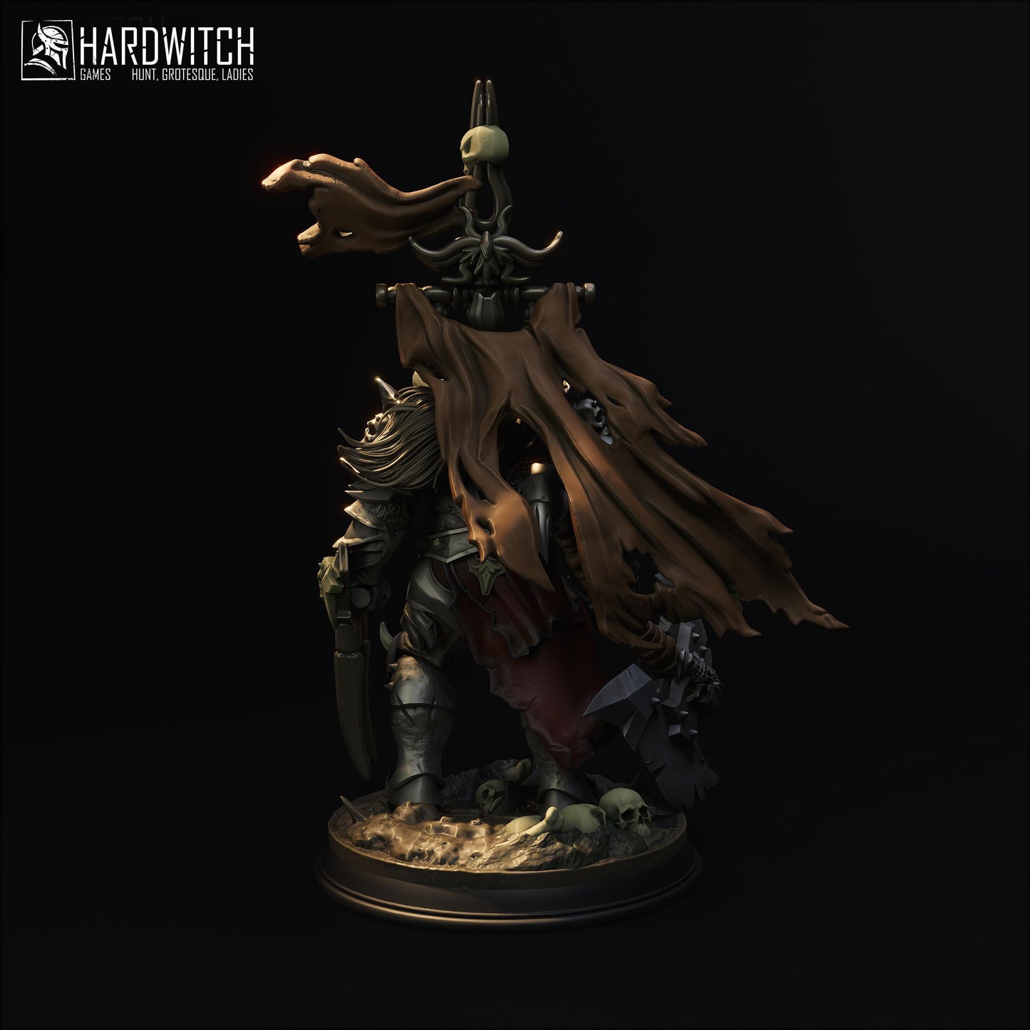 Garon Saturnix Miniature - 28mm / 32mm / 36mm / 75mm - HardWitch Games - Resin Printed Figure for D&D and TTRPGs