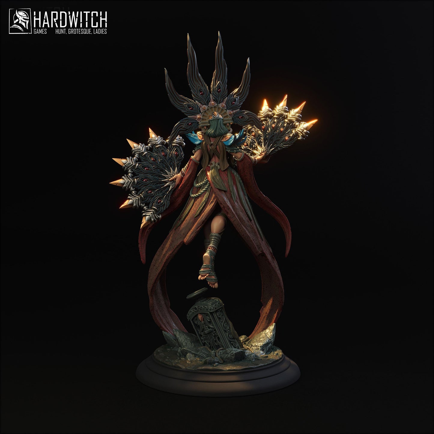 Farida Saahor Miniature (Standard and NSFW) - 28mm / 32mm / 36mm / 75mm - HardWitch Games - Resin Printed Figure for D&D and TTRPGs