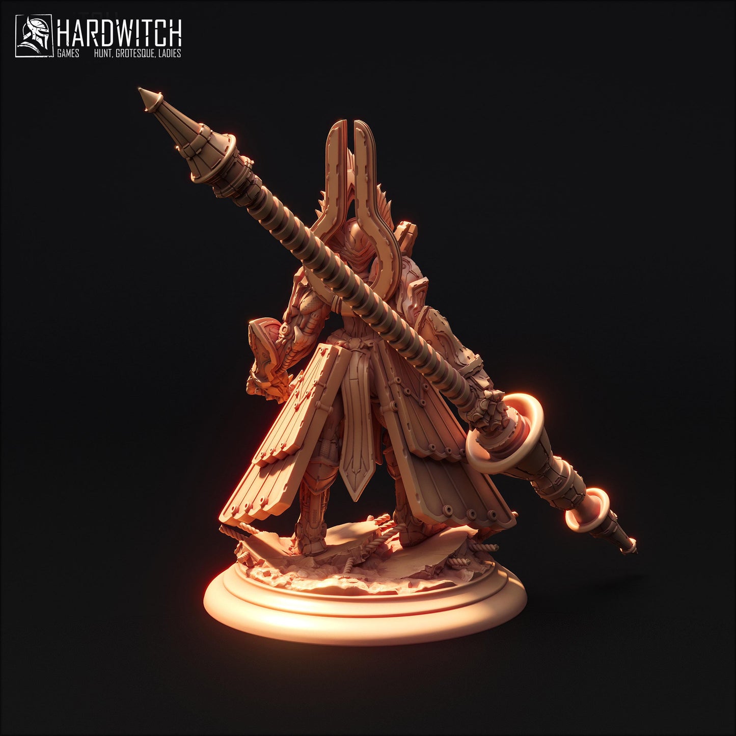 Elaveer Steelsoul Miniature - 28mm / 32mm / 36mm / 75mm - HardWitch Games - Resin Printed Figure for D&D and TTRPGs