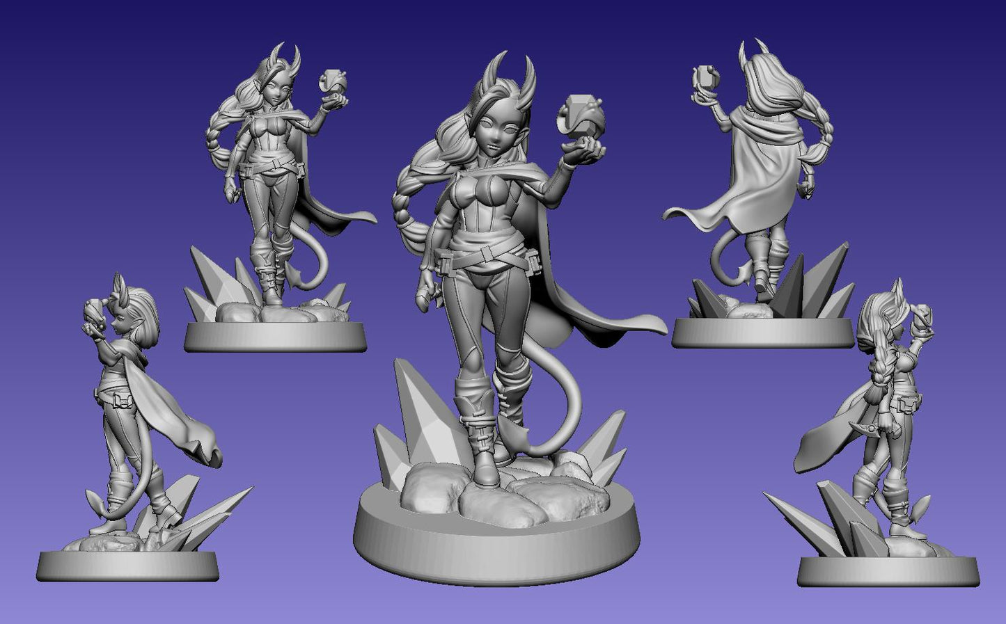 Zora, Crystal Warden Miniature - 28mm / 32mm / 36mm - LPOMC - Resin Printed Figure for D&D, TTRPGs, and Board Games