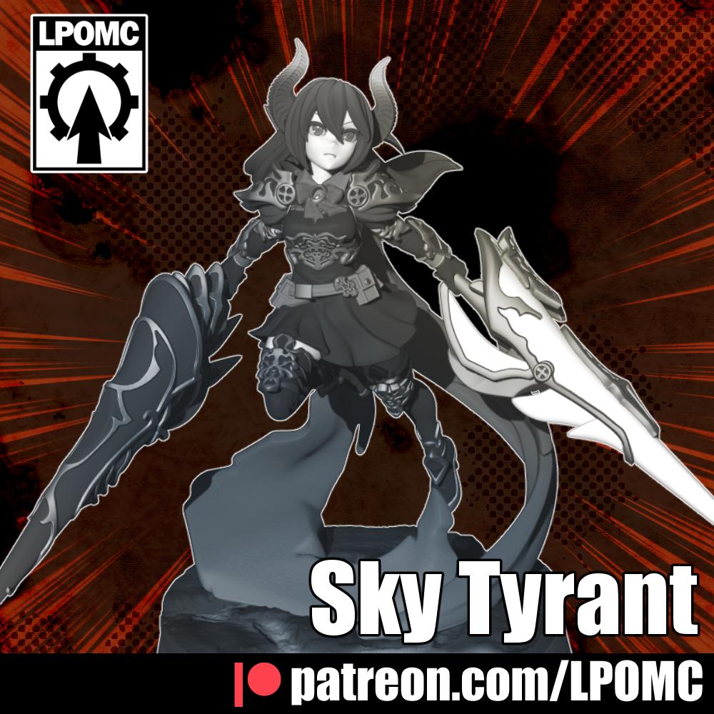 Sky Tyrant Miniature - 28mm / 32mm / 36mm / 75mm - LPOMC - Resin Printed Figure for D&D, TTRPGs, and Board Games