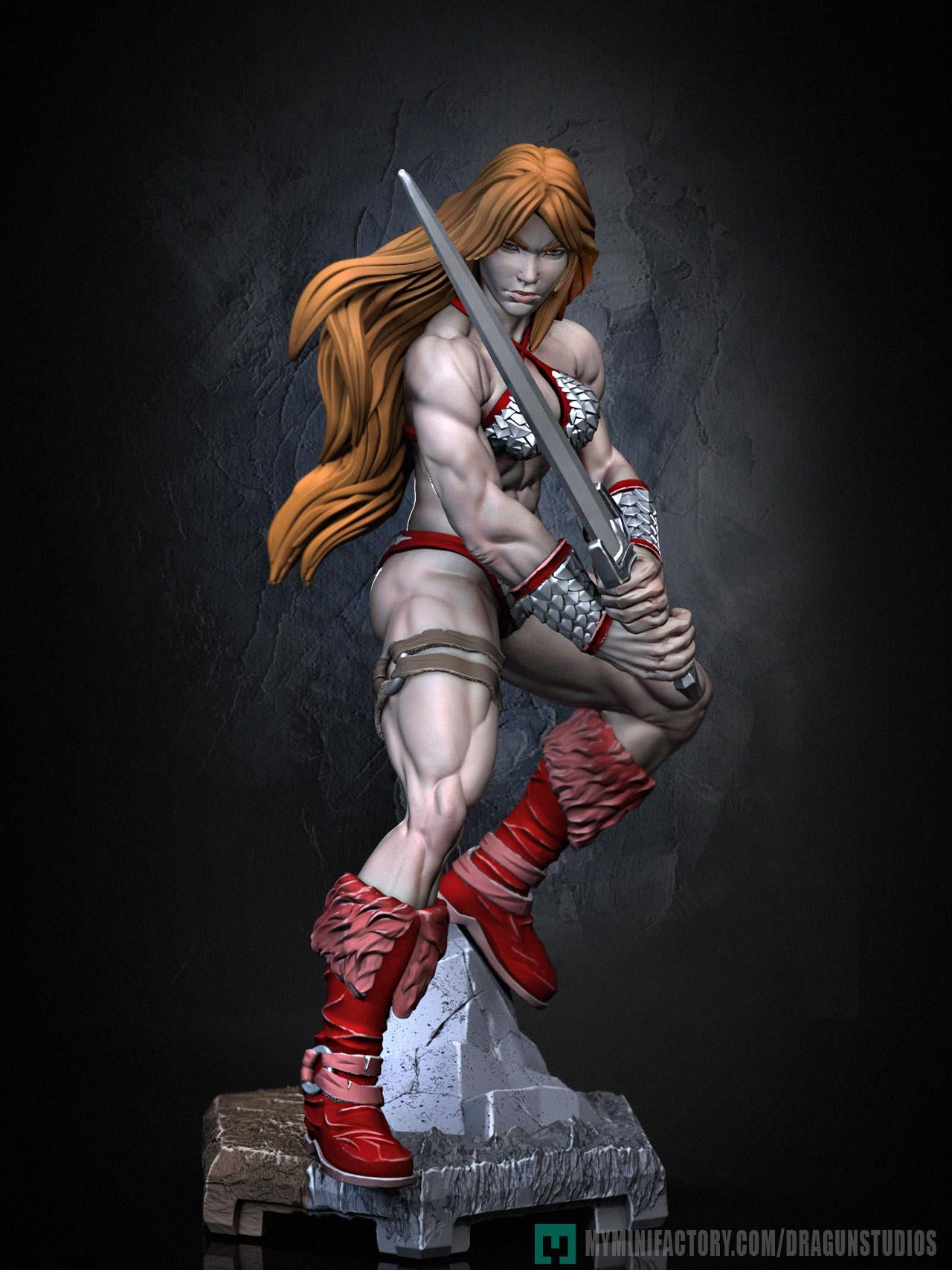 Tyris Flare Miniature - 28mm / 32mm / 36mm / 75mm - DraGun Studios - Resin Printed Figurine for D&D, TTRPGs, and Board Games