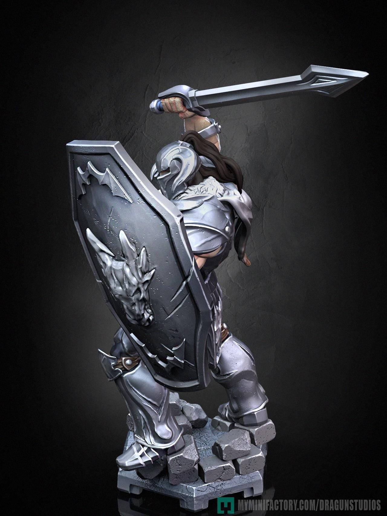 Lt. Bitter Miniature - 66mm / 99mm Height - DraGun Studios - Resin Printed Figurine for D&D, TTRPGs, and Board Games