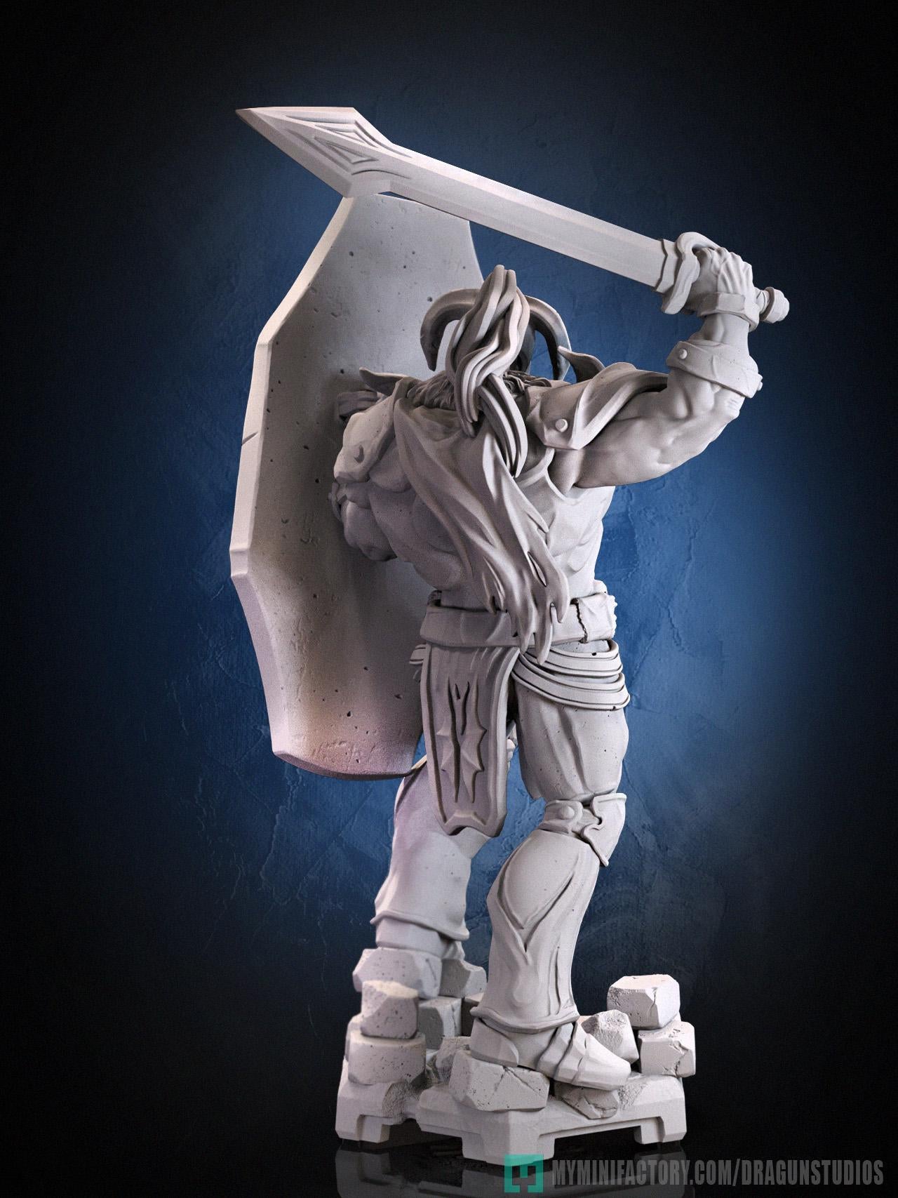 Lt. Bitter Miniature - 66mm / 99mm Height - DraGun Studios - Resin Printed Figurine for D&D, TTRPGs, and Board Games