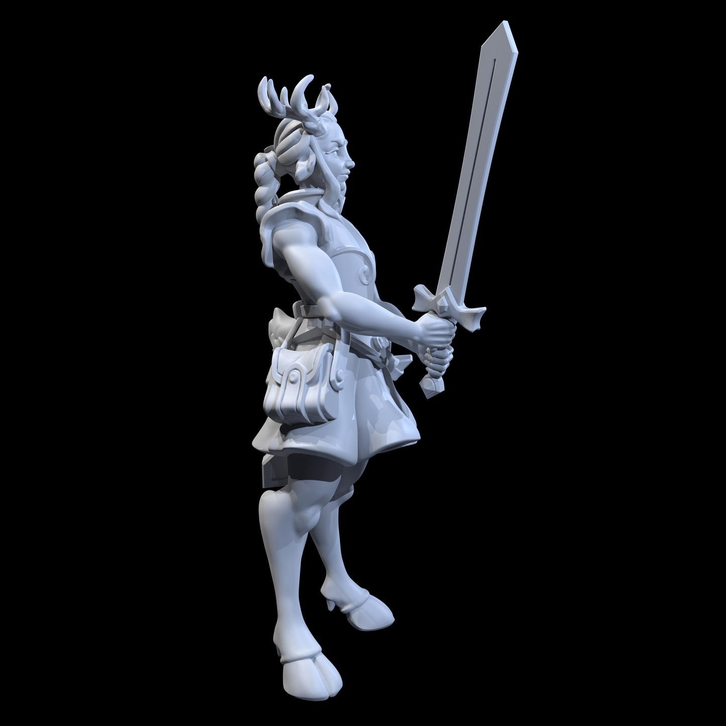 Might, Faun Warrior Miniature - Awkward Penguin’s Minis - 28mm / 32mm / 36mm