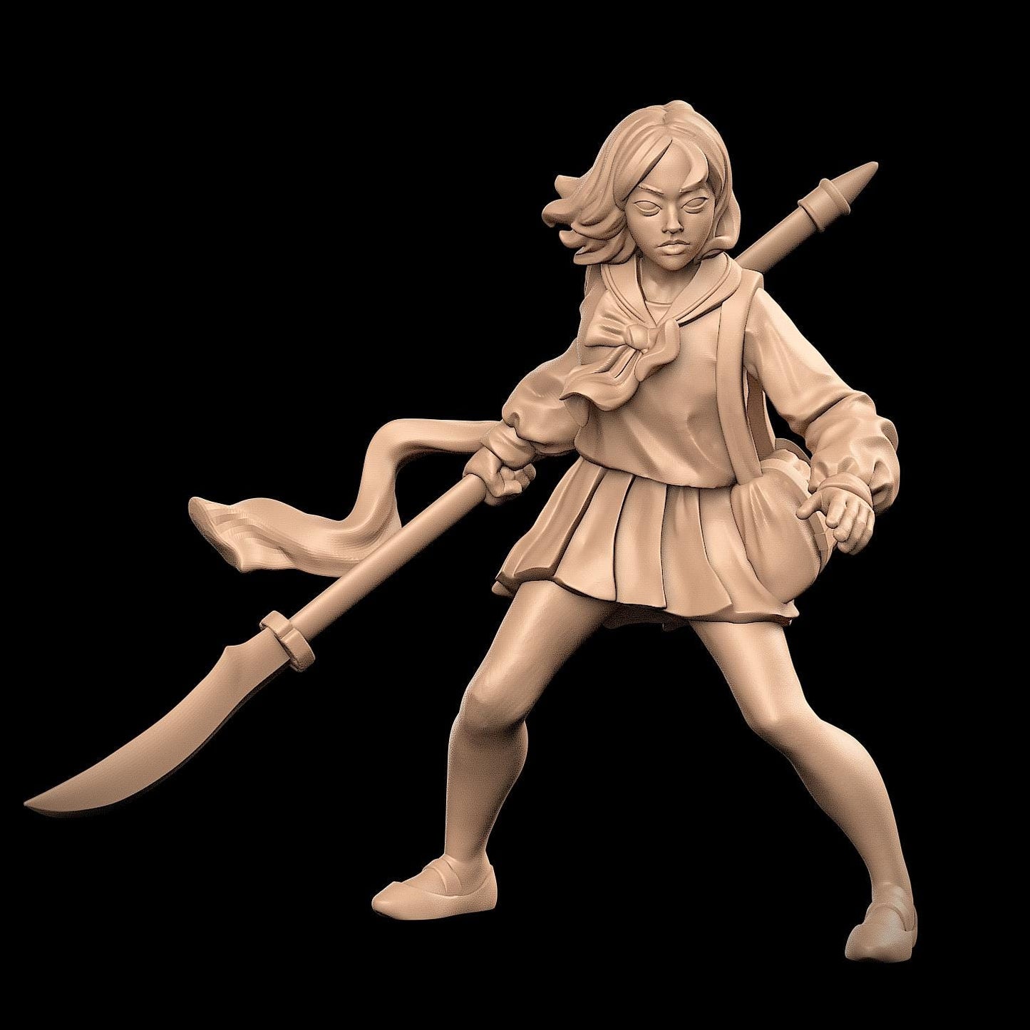 Zombie Hunter Yuki Miniature - 28mm / 32mm / 36mm - VaultZ - Resin Printed Figures for D&D, TTRPGs, Zombicide, and Board Games