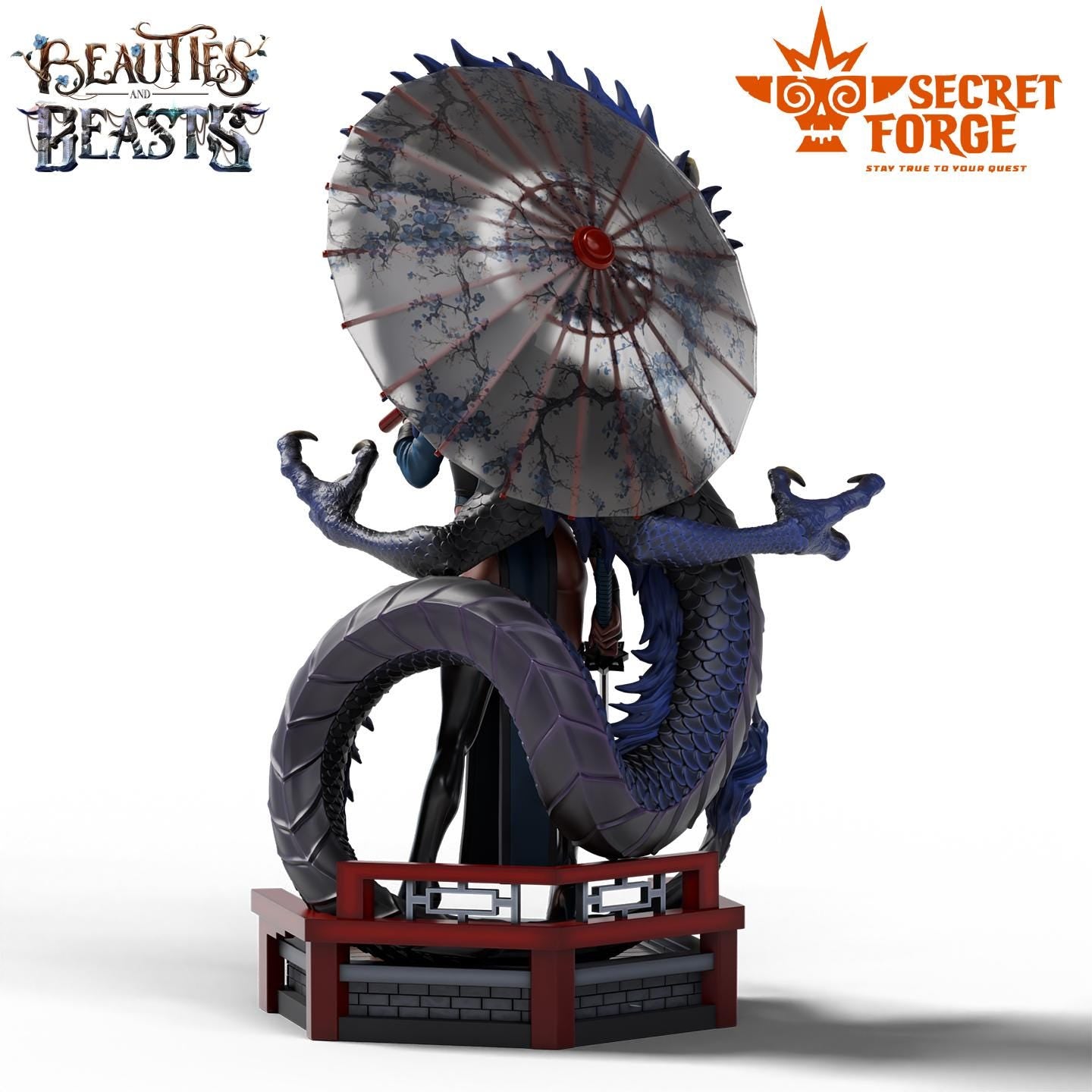 Luna: Raised by Dragons Figure - 75mm - Secret Forge - Resin Printed Figure for Painting & Display