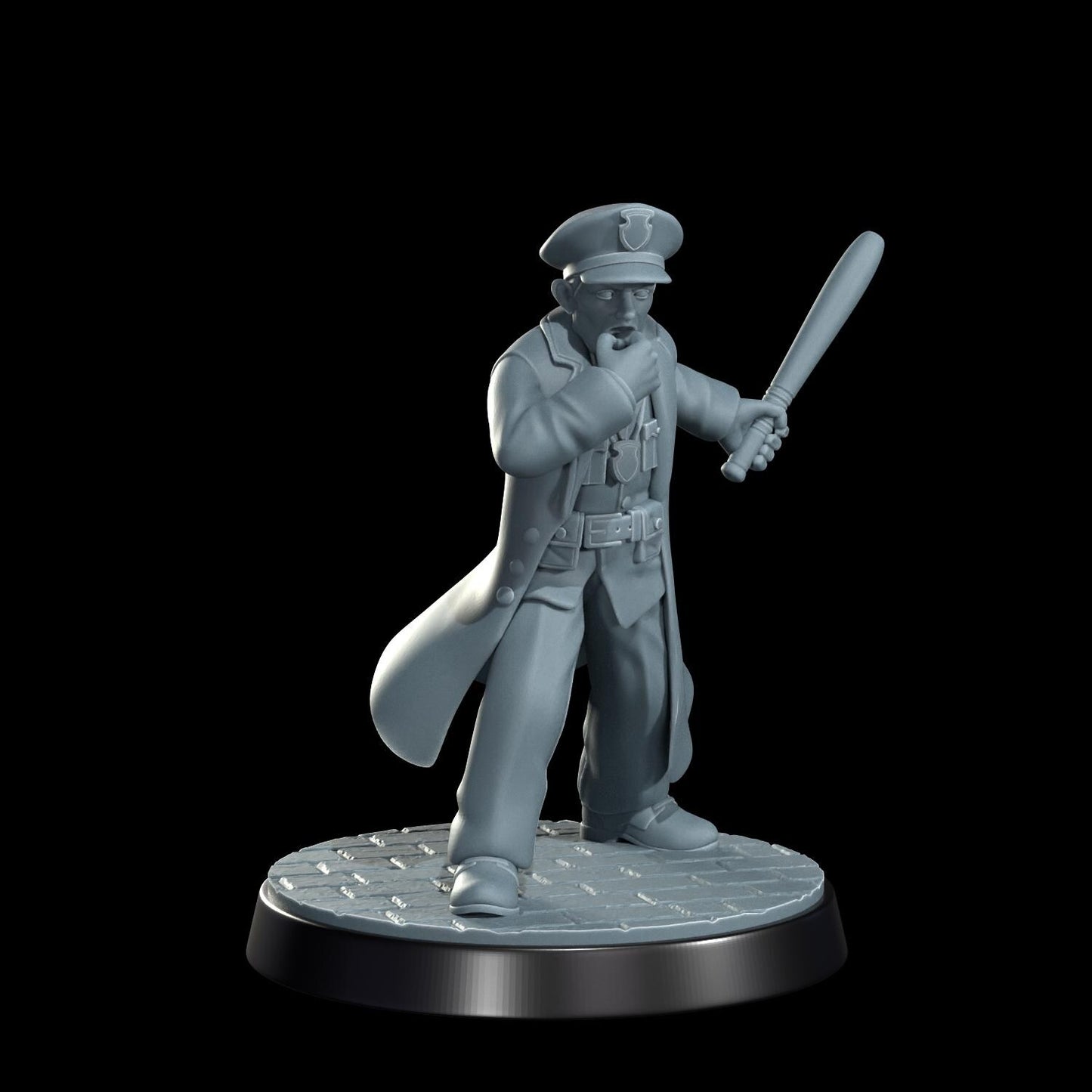 High Speed Horror Police Officers Miniature - 28mm / 32mm / 36mm - Cosmondo - Resin Printed Figure for Arkham Horror, D&D, and TTRPGs