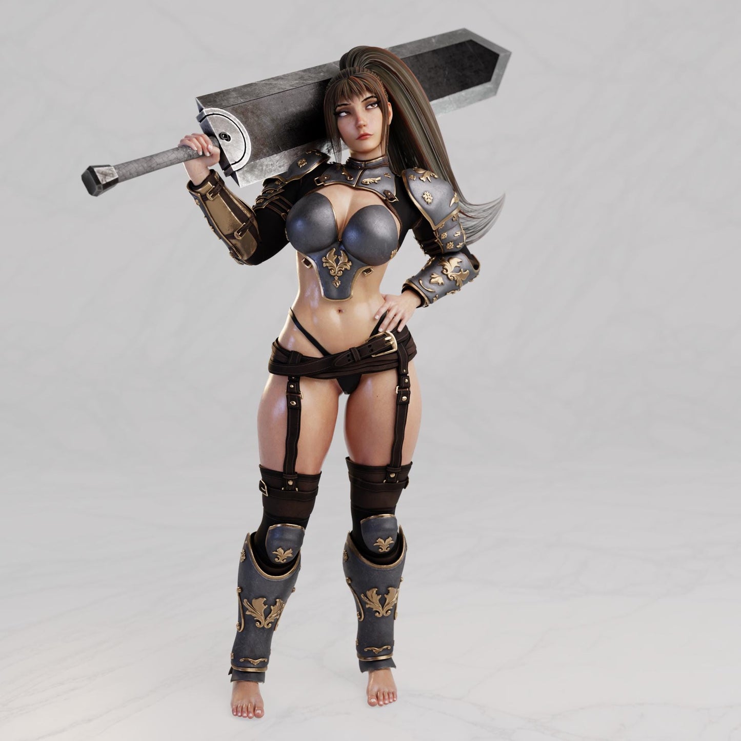 Knightly Desires Miniature (9 Variations) - 28mm / 32mm / 36mm / 75mm - QB Works - Resin Printed Figures for D&D, TTRPGs, and Painting