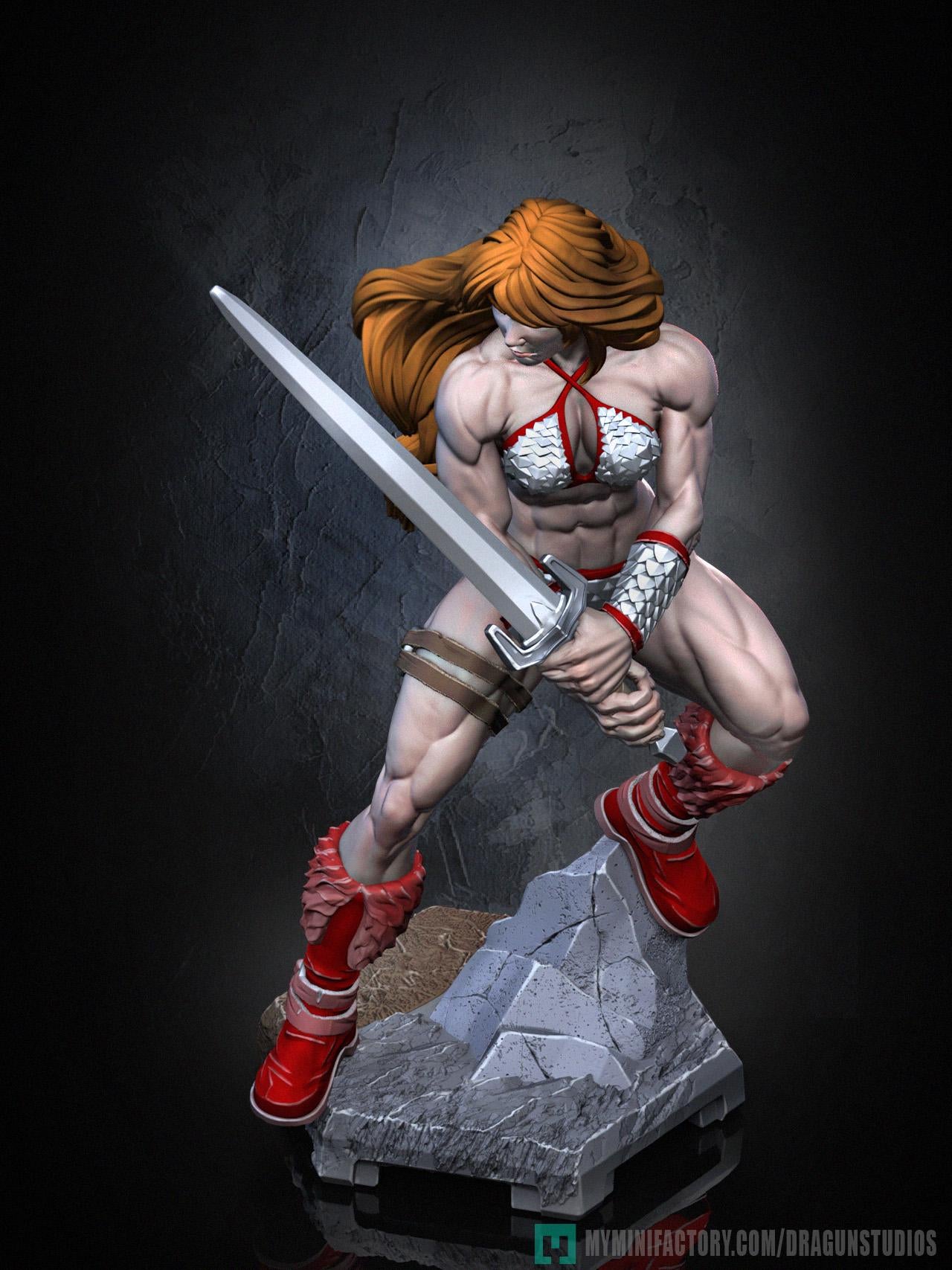 Tyris Flare Miniature - 28mm / 32mm / 36mm / 75mm - DraGun Studios - Resin Printed Figurine for D&D, TTRPGs, and Board Games