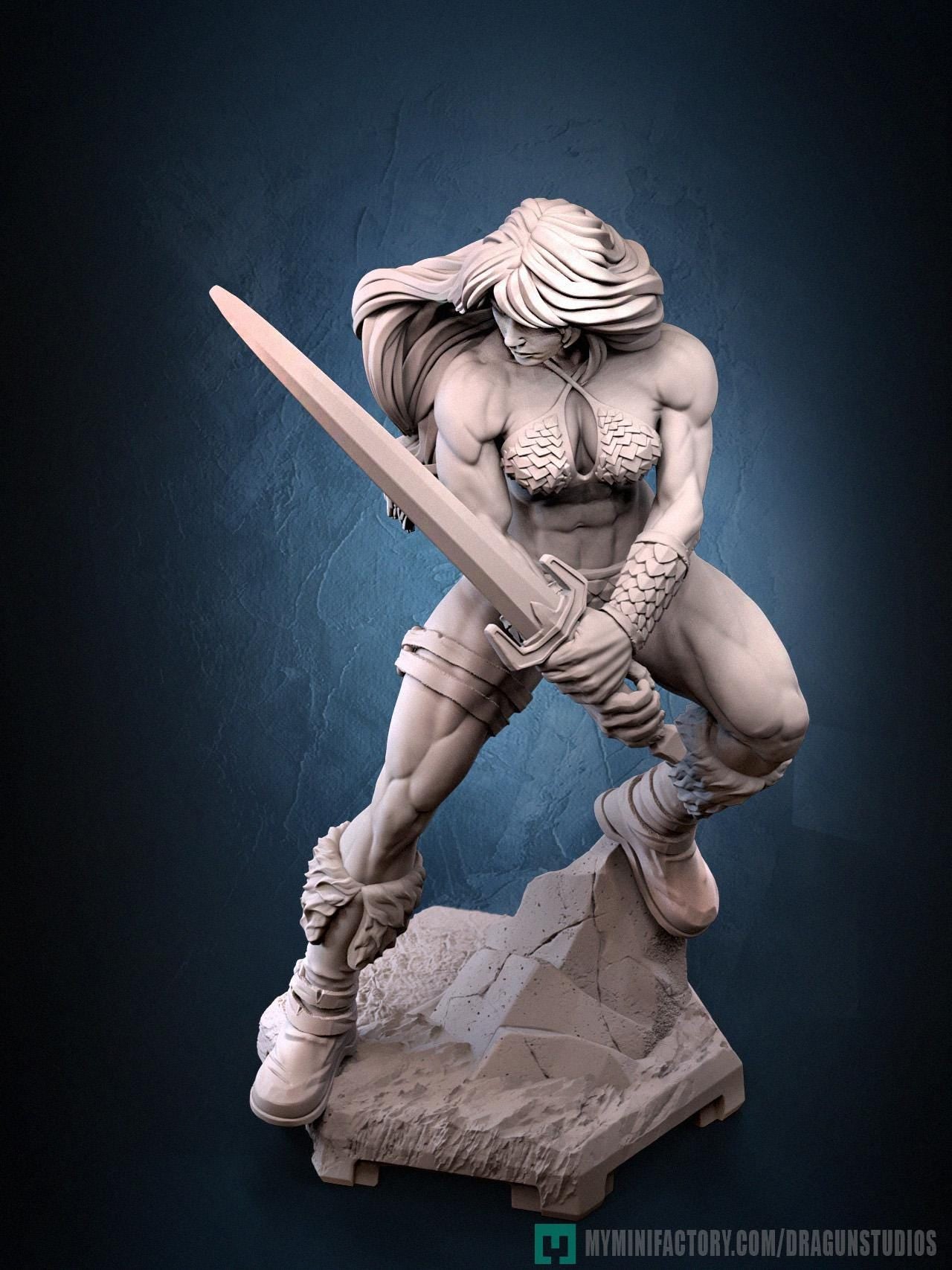 Tyris Flare Miniature - 28mm / 32mm / 36mm / 75mm - DraGun Studios - Resin Printed Figurine for D&D, TTRPGs, and Board Games
