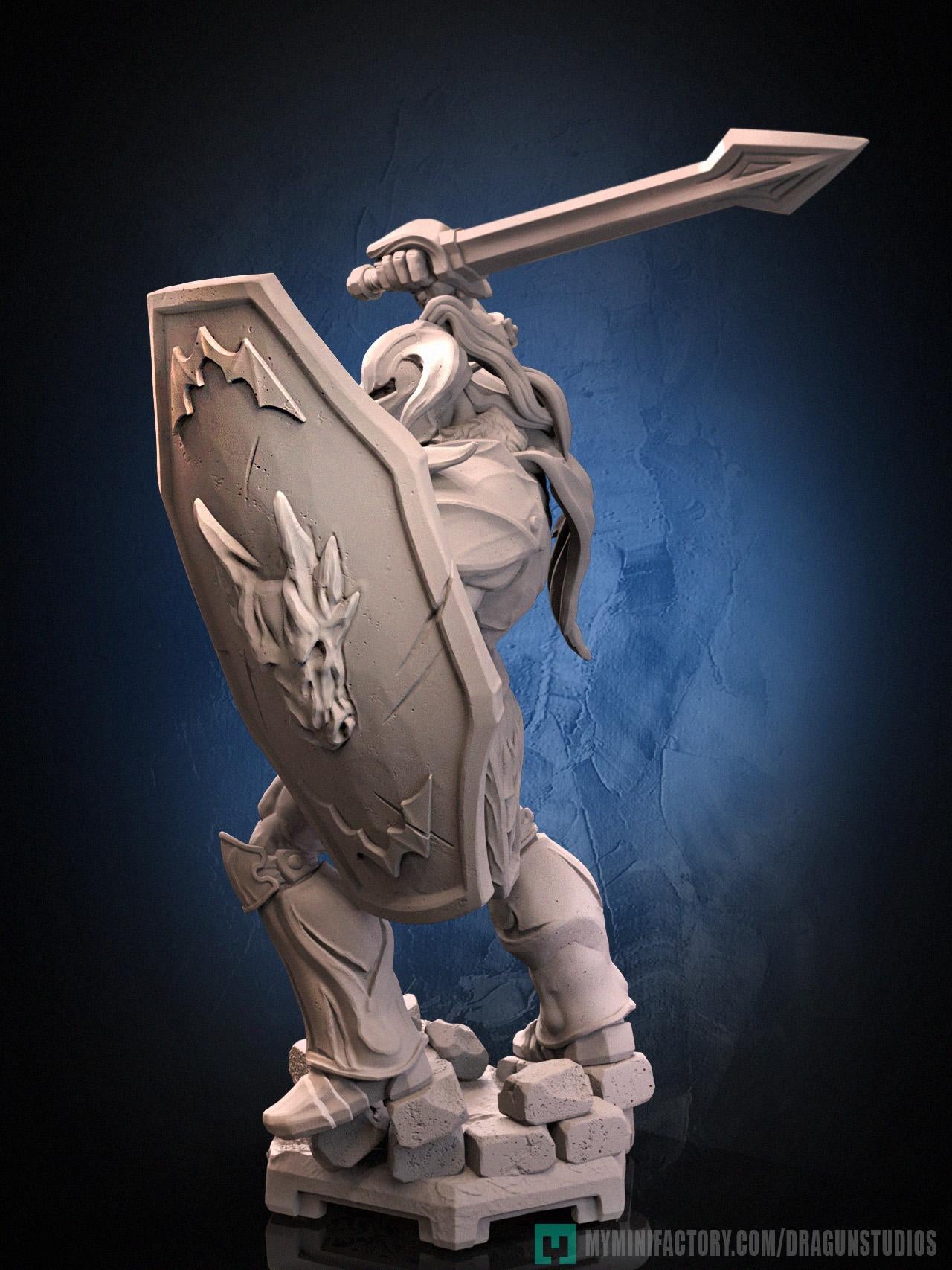 Lt. Bitter Miniature - 66mm / 99mm Height - DraGun Studios - Resin Printed Figurine for D&D, TTRPGs, and Board Games