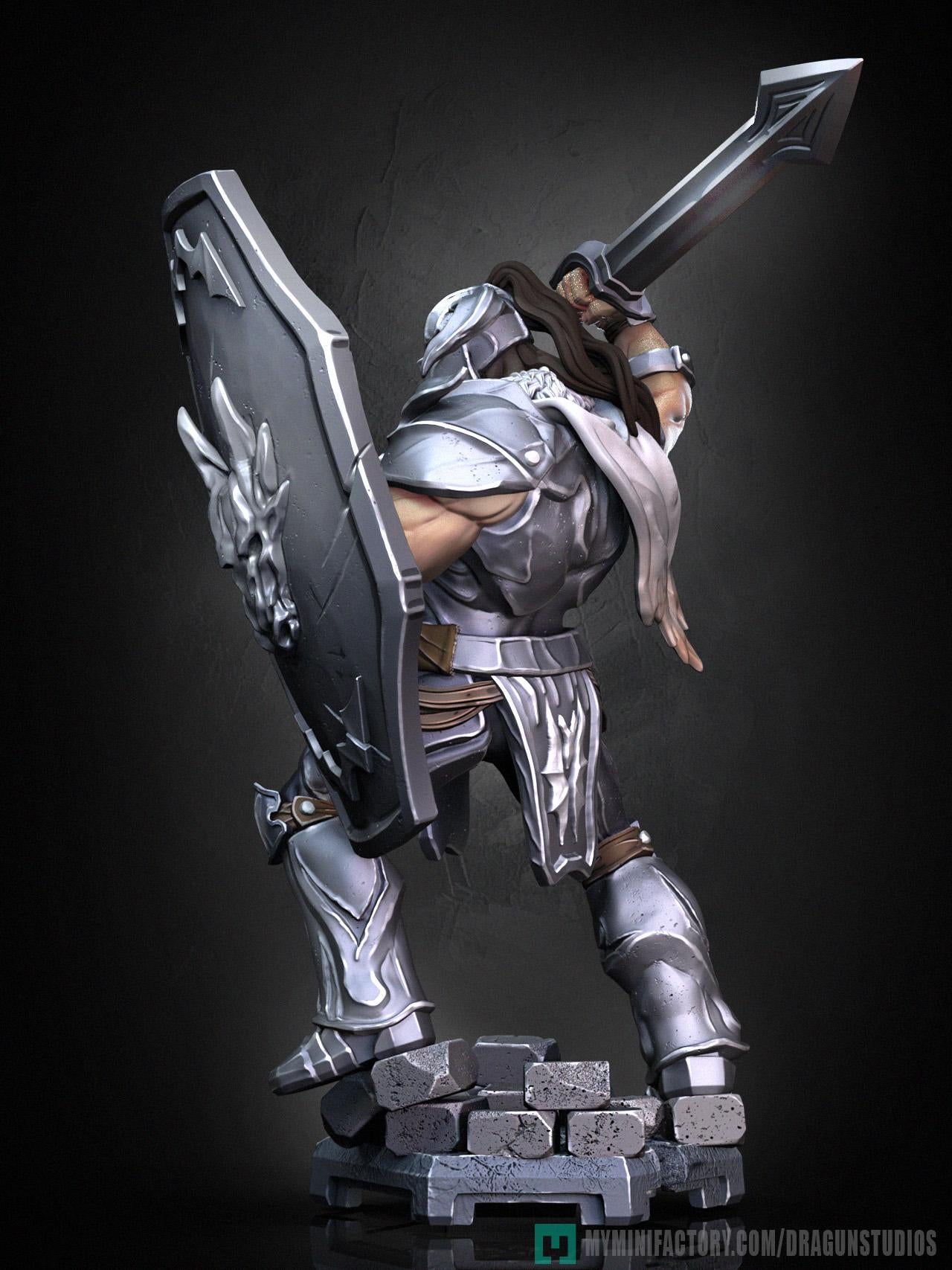 Lt. Bitter Miniature - 66mm / 99mm Height - DraGun Studios - Resin Printed Figurine for D&D, TTRPGs, and Board Games