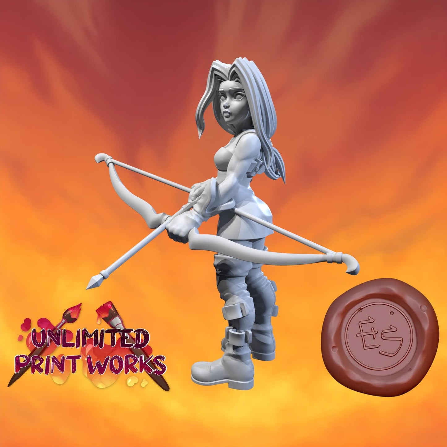 Archer Miniature - 28mm / 32mm / 36mm - Ethan Savage Studios - Resin Printed Figure for D&D, TTRPGs, and Board Games