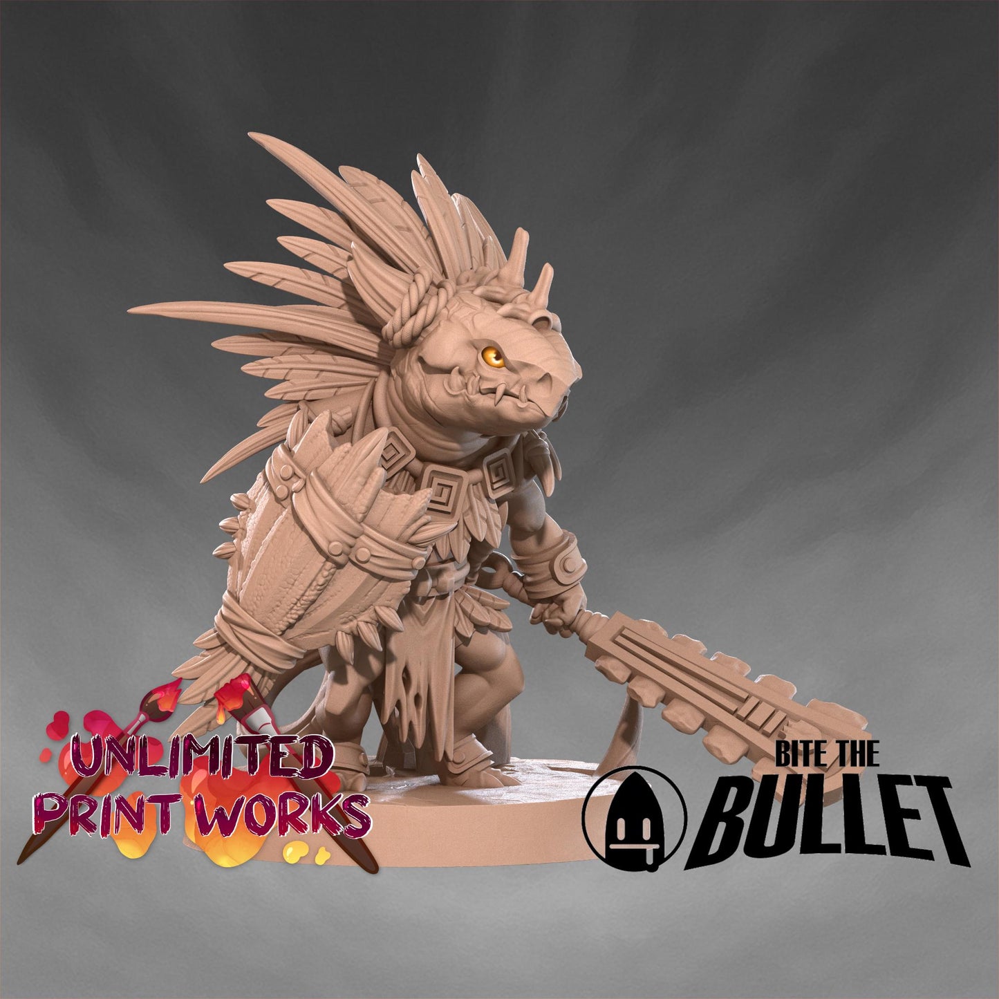 Kobold Tribal Miniature - 28mm / 32mm / 36mm - Bite the Bullet - Resin Printed Figure for D&D, TTRPGs, and Board Games