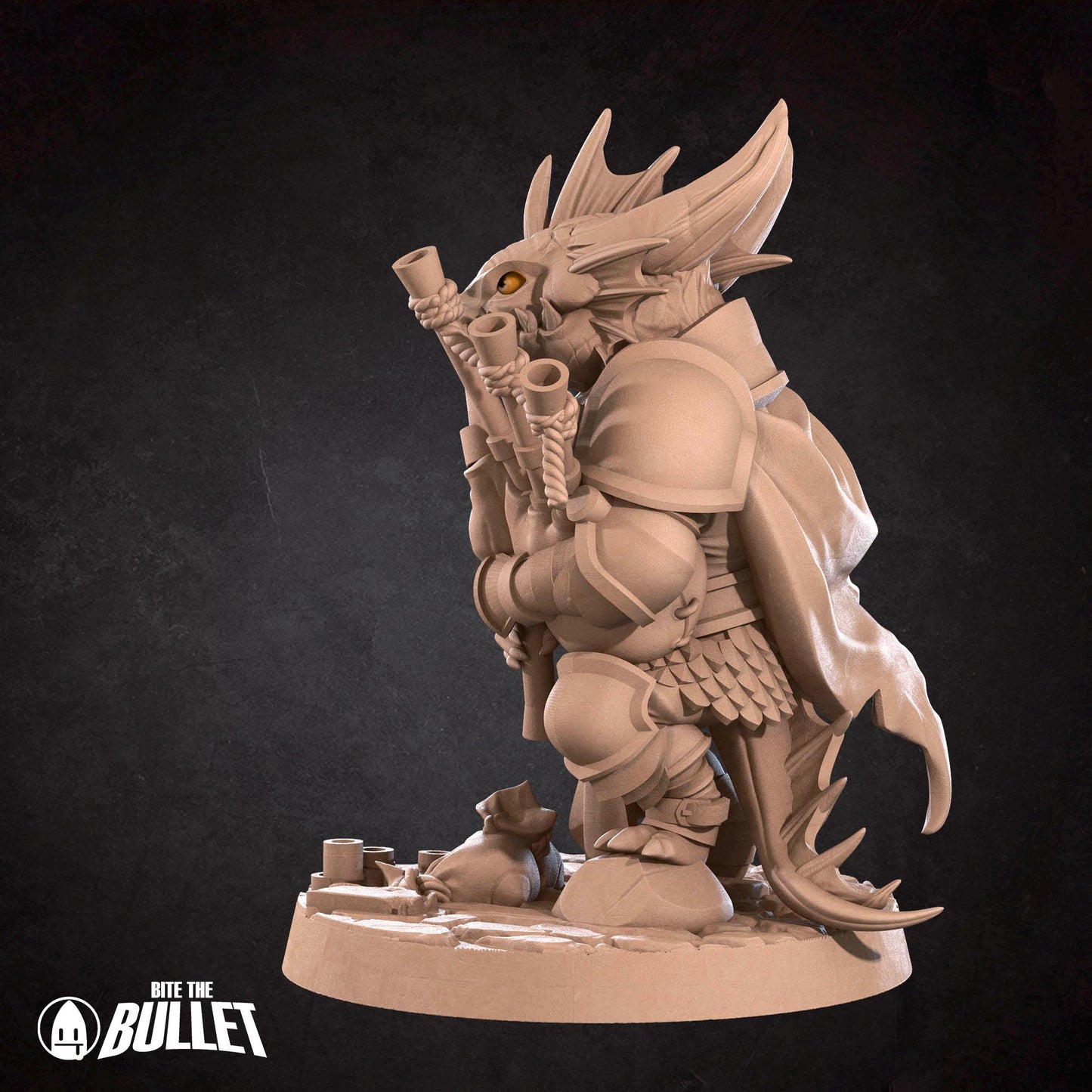 Kobold Bardbarian Miniature - 28mm / 32mm / 36mm - Bite the Bullet - Resin Printed Figure for D&D, TTRPGs, and Board Games