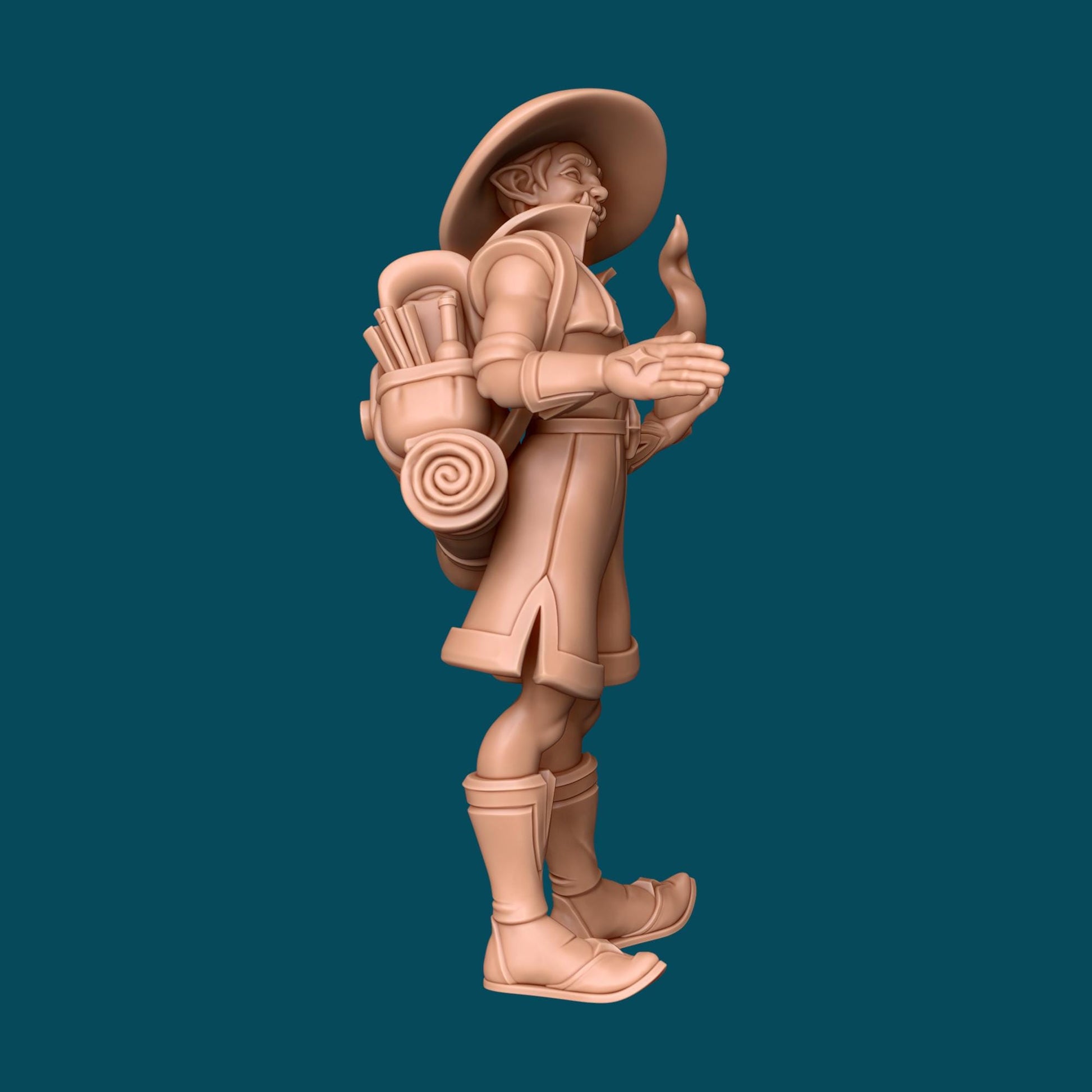 Magic, Half-Orc Wizard Miniature - Awkward Penguin’s Minis - 28mm / 32mm / 36mm - Resin Printed Figure for D&D, Daggerheart, and Painting