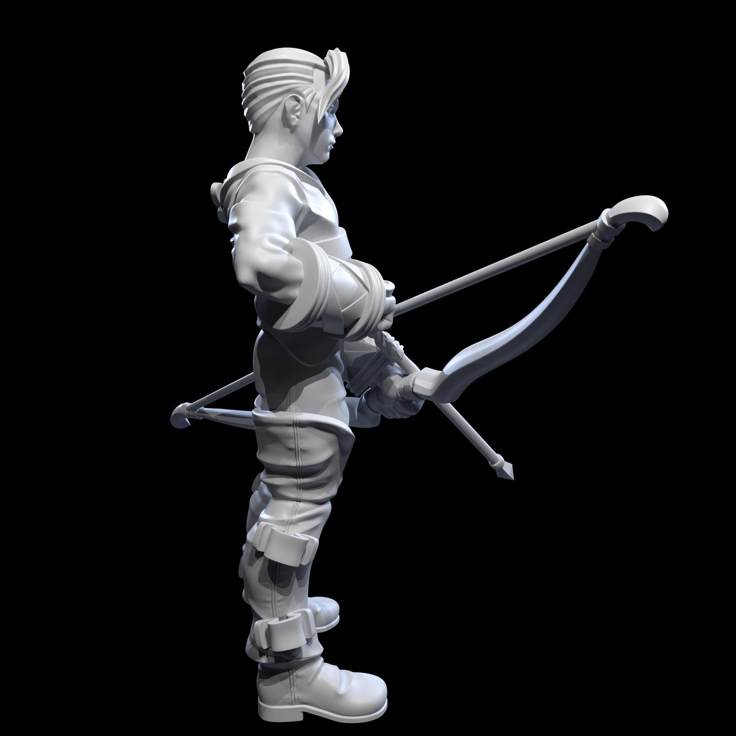 Male Archer Miniature - 28mm / 32mm / 36mm - Ethan Savage Studios - Resin Printed Figure for D&D, TTRPGs, and Board Games