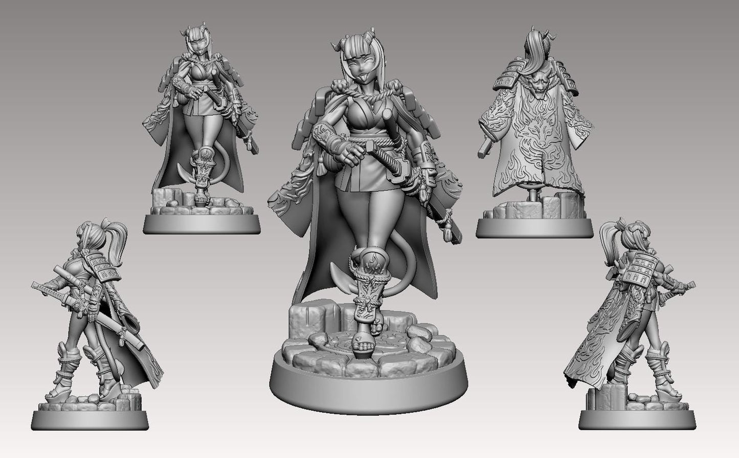 Enka, Feast of Blades Miniature - 28mm / 32mm / 36mm - LPOMC - Resin Printed Figure for D&D, TTRPGs, and Board Games