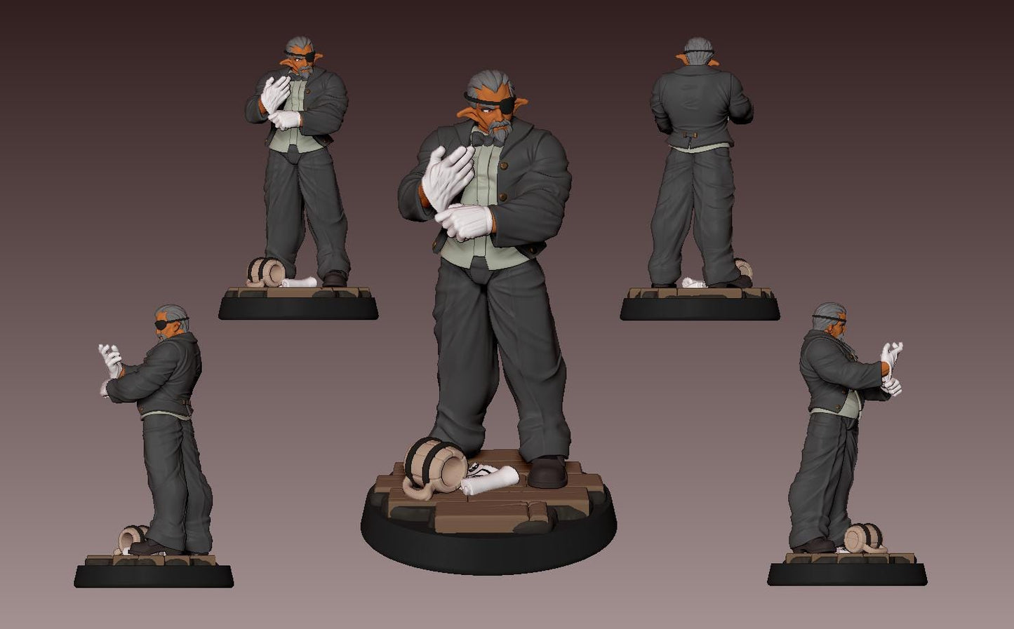 Gray Rat Miniature - 28mm / 32mm / 36mm / 75mm - LPOMC - Resin Printed Figure for D&D, TTRPGs, and Board Games