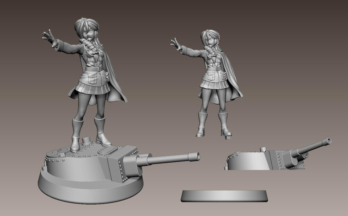 Cadet Commander Miniature - 28mm / 32mm / 36mm / 75mm - LPOMC - Resin Printed Figure for D&D, TTRPGs, and Board Games