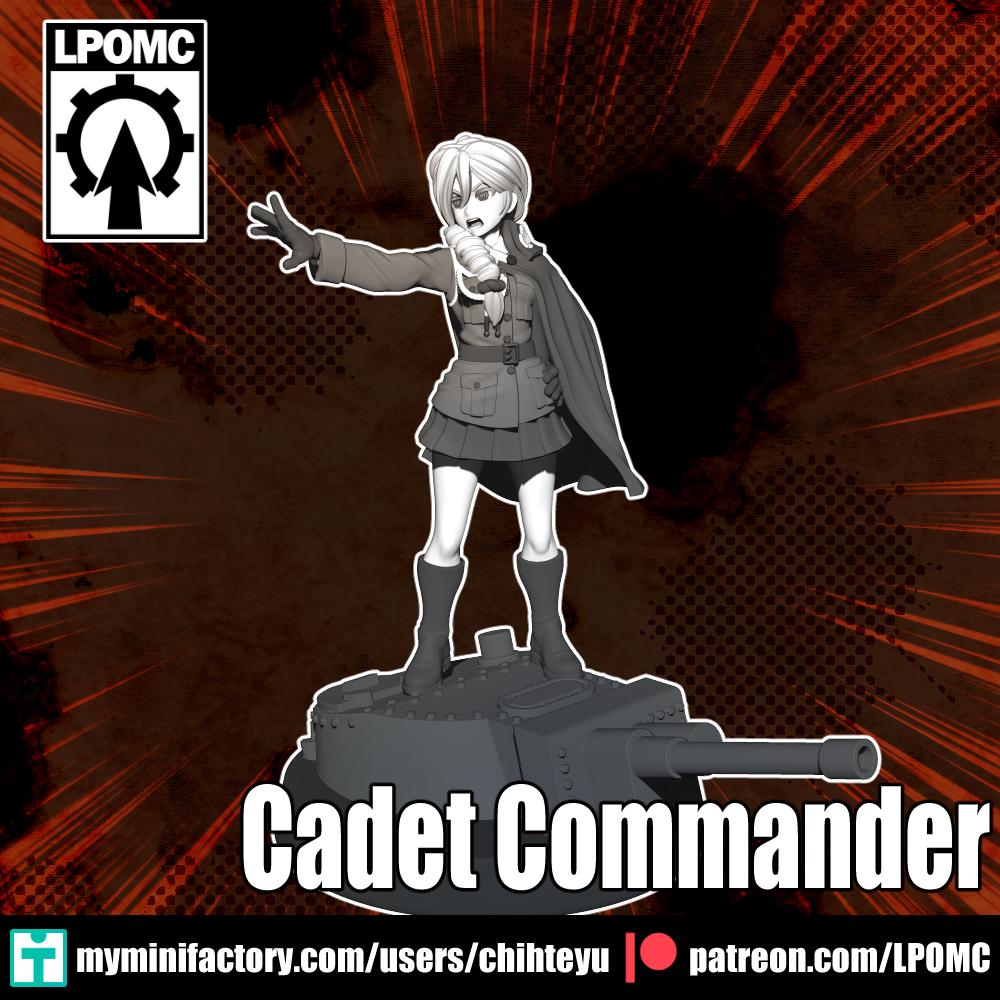 Cadet Commander Miniature - 28mm / 32mm / 36mm / 75mm - LPOMC - Resin Printed Figure for D&D, TTRPGs, and Board Games