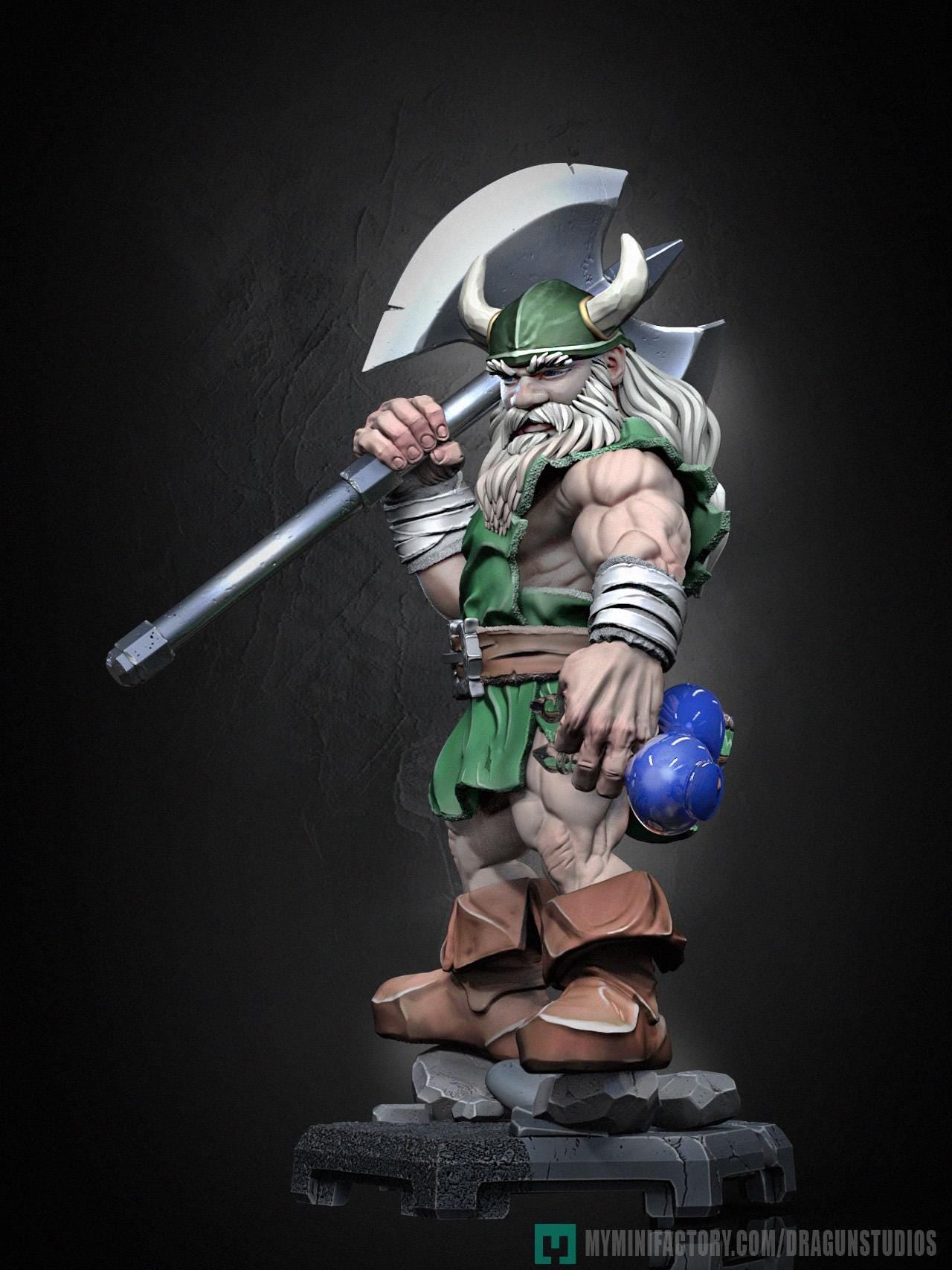 Gilius Thunderhead Miniature - 28mm / 32mm / 36mm / 75mm - DraGun Studios - Resin Printed Figurine for D&D, TTRPGs, and Board Games