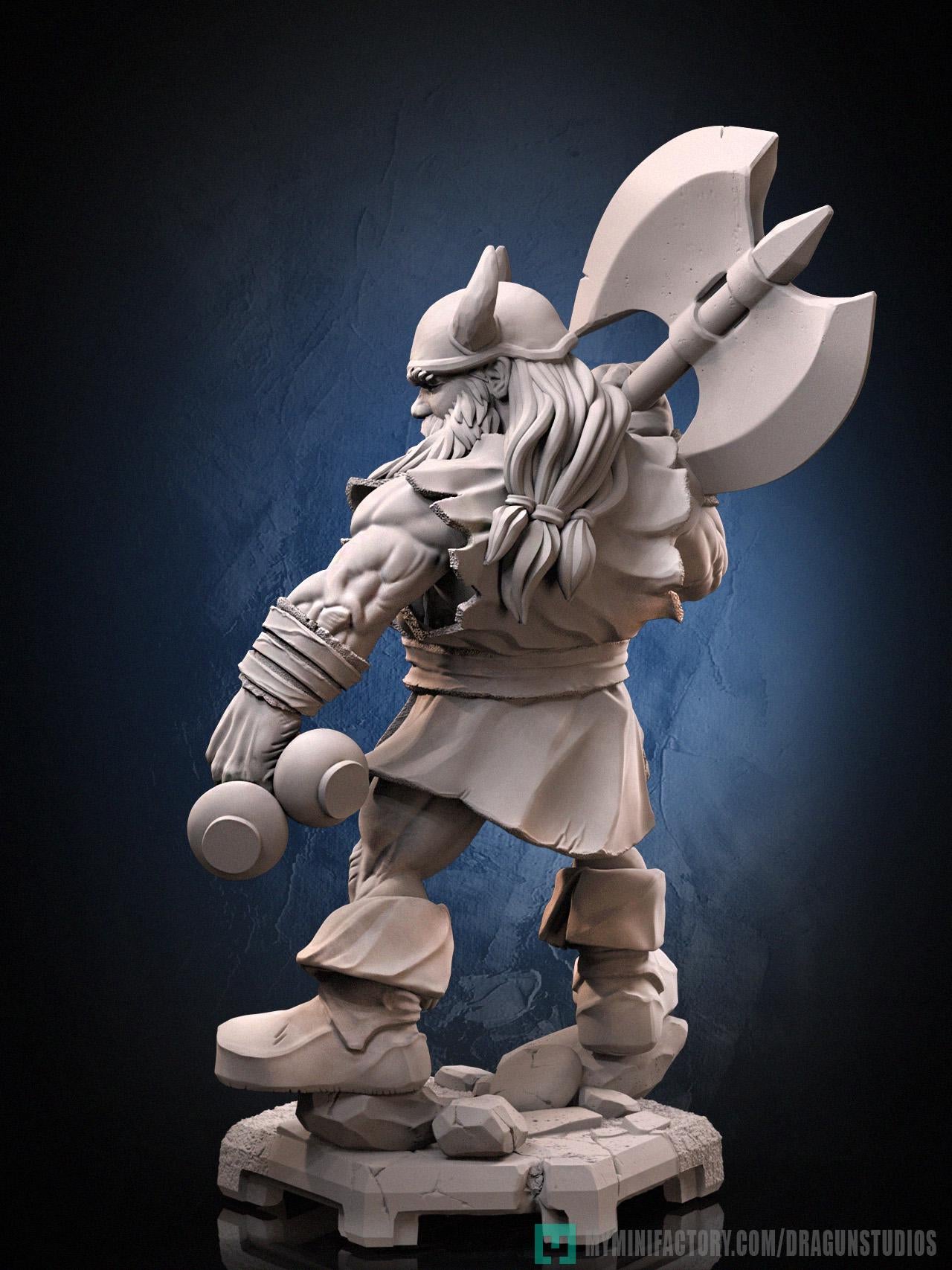 Gilius Thunderhead Miniature - 28mm / 32mm / 36mm / 75mm - DraGun Studios - Resin Printed Figurine for D&D, TTRPGs, and Board Games