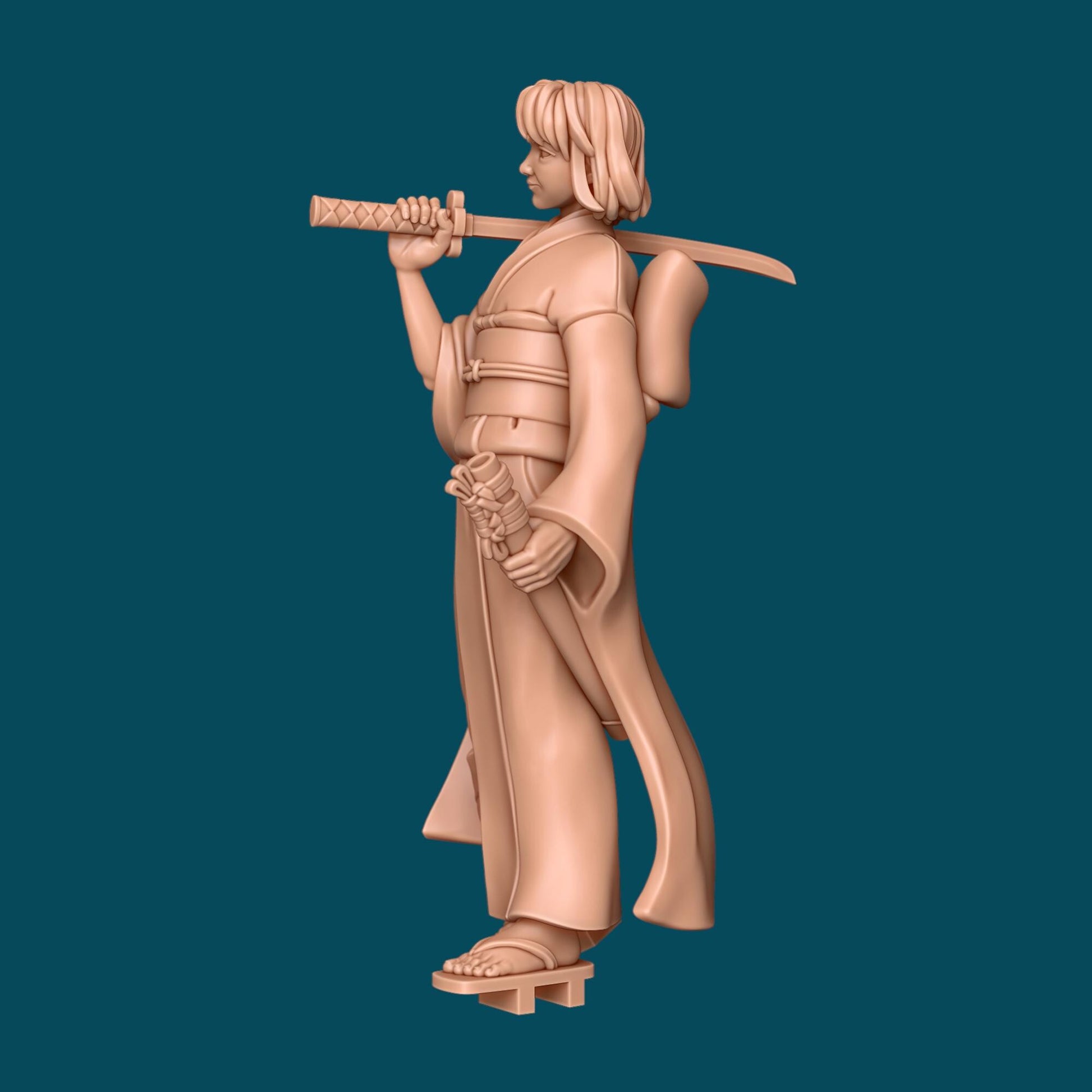 Hayate, Snarky Ronin Miniature - Awkward Penguin’s Minis - 28mm / 32mm / 36mm - Resin Printed Figure for D&D, Daggerheart, and Painting