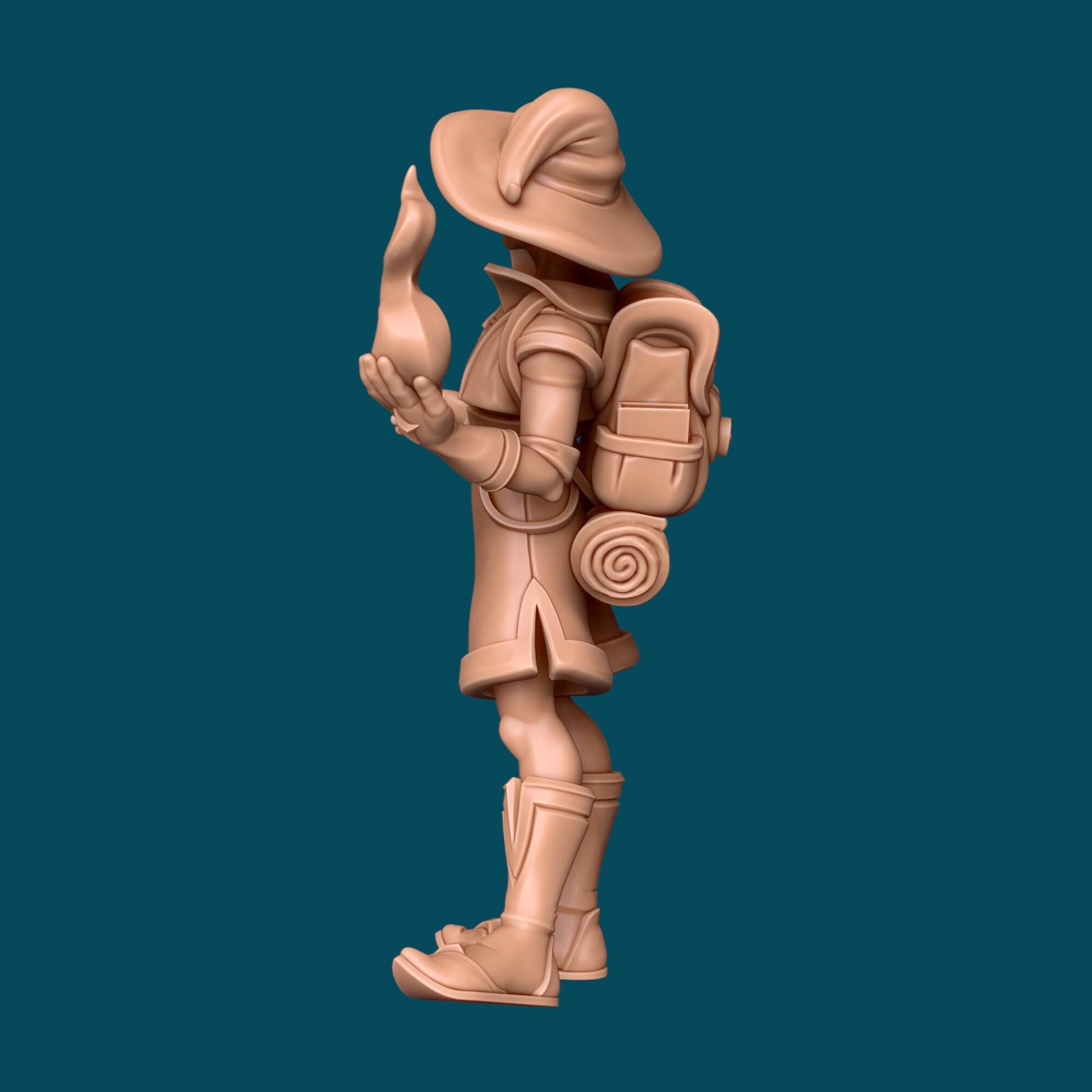 Magic, Half-Orc Wizard Miniature - Awkward Penguin’s Minis - 28mm / 32mm / 36mm - Resin Printed Figure for D&D, Daggerheart, and Painting