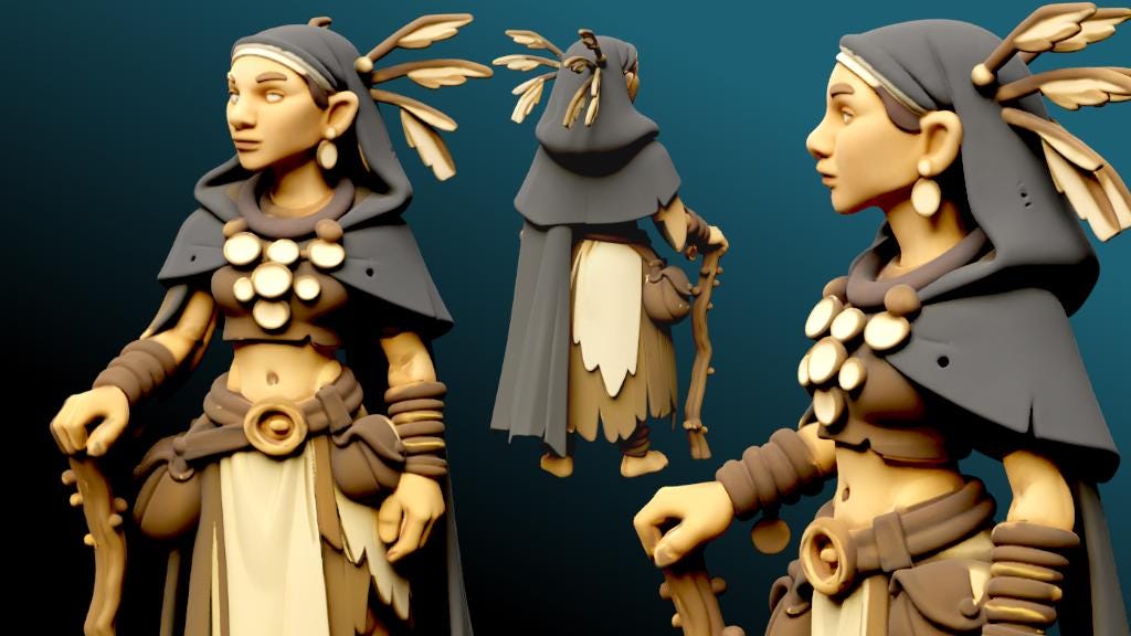 Ladies of the Damned Miniature (7 Variations) - KLAUS - 28mm / 32mm / 36mm - Resin Printed Figure for D&D, Daggerheart, and TTRPGs