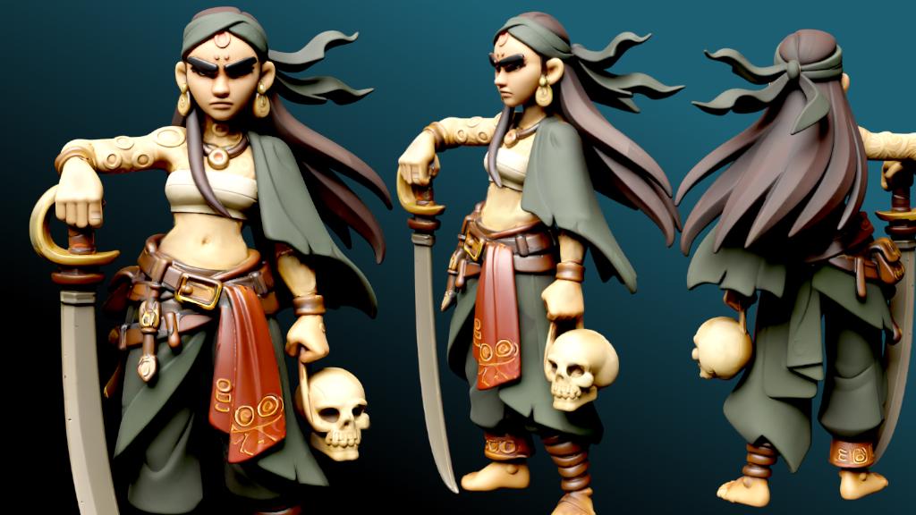 Ladies of the Damned Miniature (7 Variations) - KLAUS - 28mm / 32mm / 36mm - Resin Printed Figure for D&D, Daggerheart, and TTRPGs