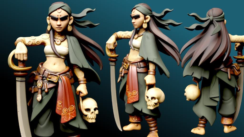 Ladies of the Damned Miniature (7 Variations) - KLAUS - 28mm / 32mm / 36mm - Resin Printed Figure for D&D, Daggerheart, and TTRPGs