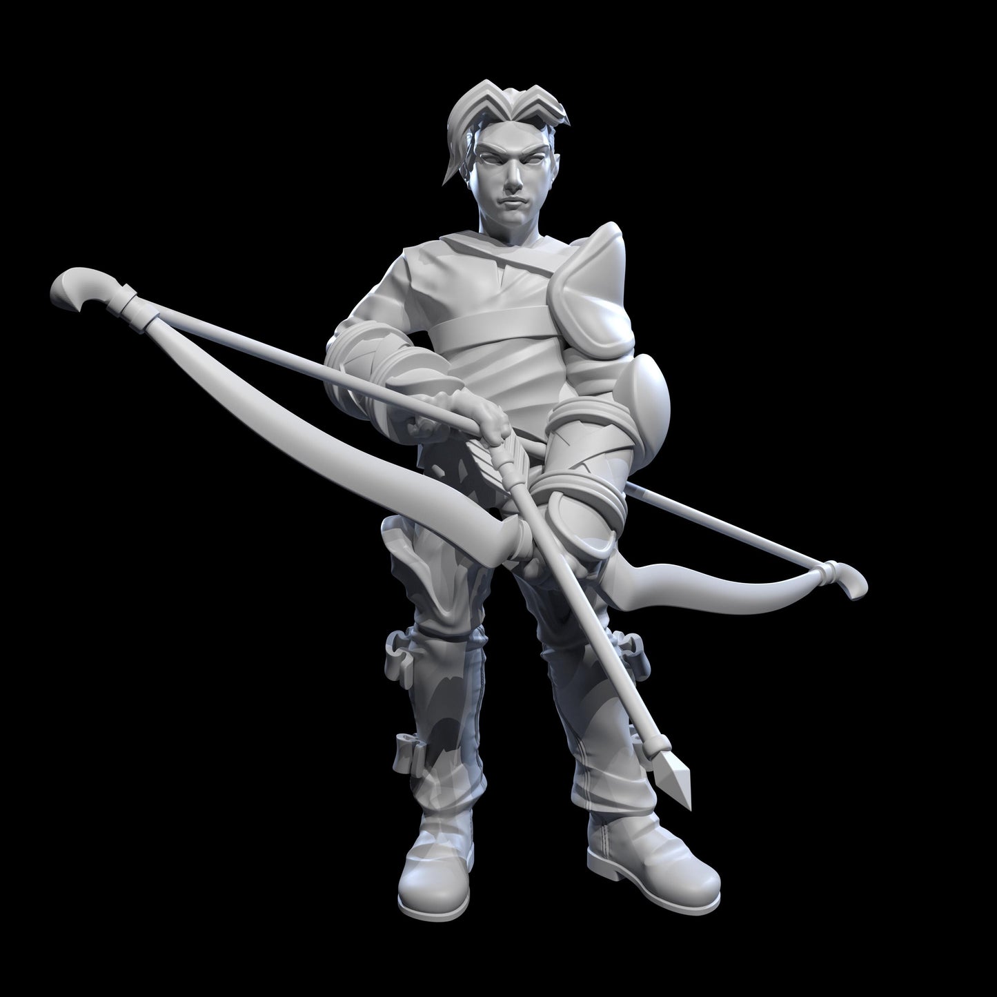 Male Archer Miniature - 28mm / 32mm / 36mm - Ethan Savage Studios - Resin Printed Figure for D&D, TTRPGs, and Board Games