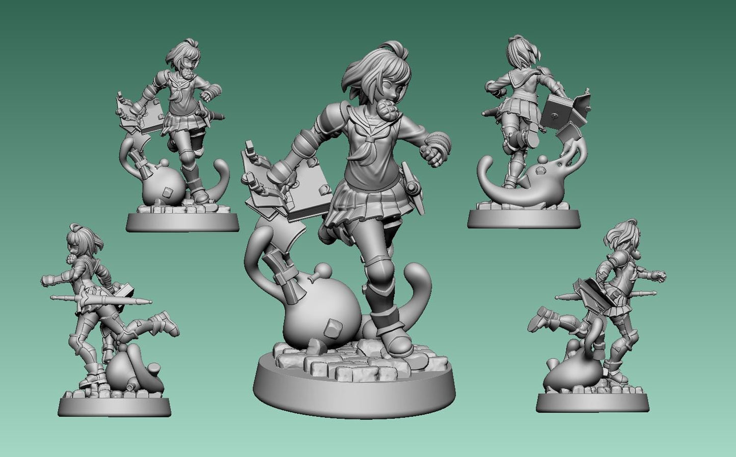 ASD Ayane Miniature - 28mm / 32mm / 36mm - LPOMC - Resin Printed Figure for D&D, TTRPGs, and Board Games