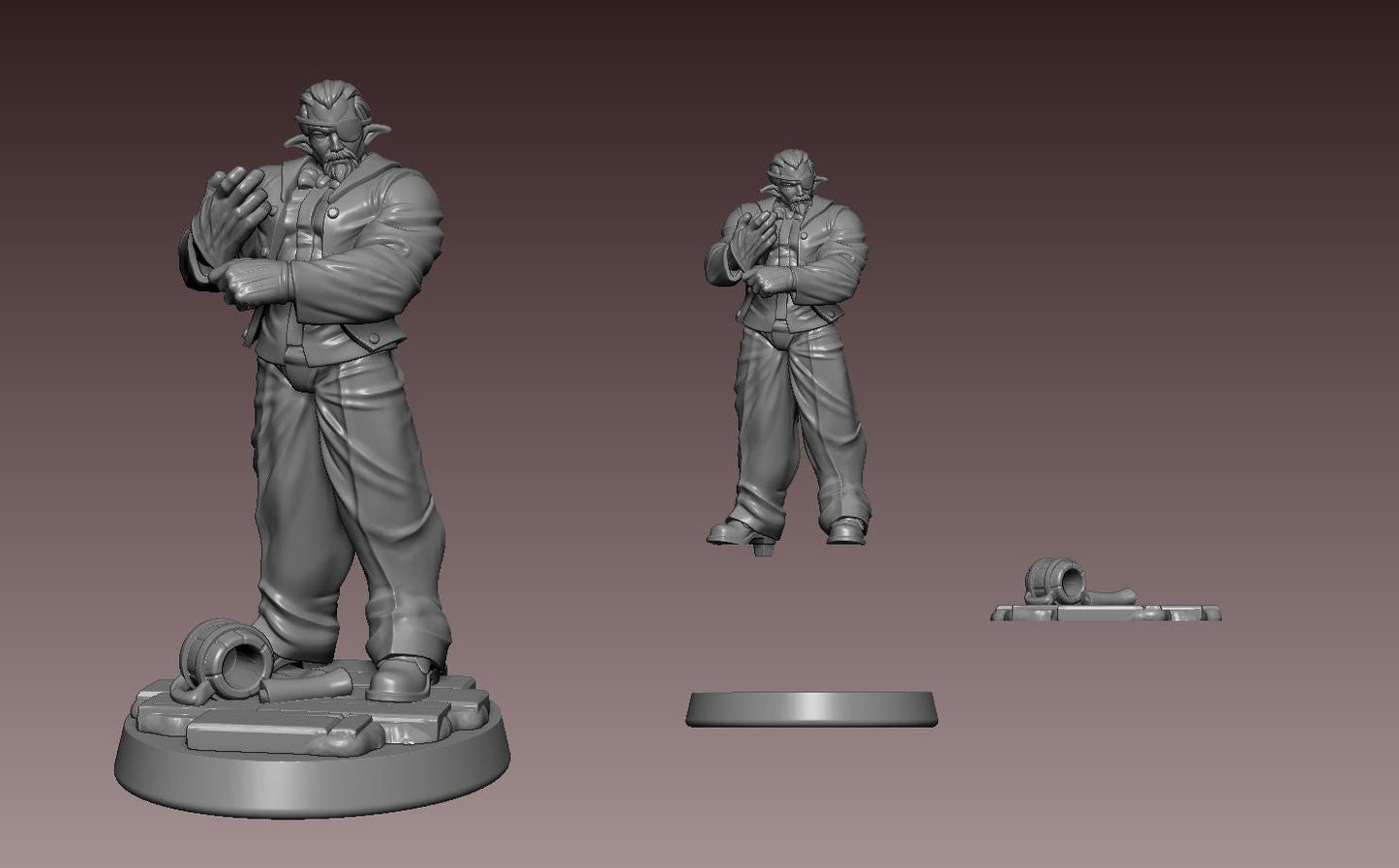 Gray Rat Miniature - 28mm / 32mm / 36mm / 75mm - LPOMC - Resin Printed Figure for D&D, TTRPGs, and Board Games