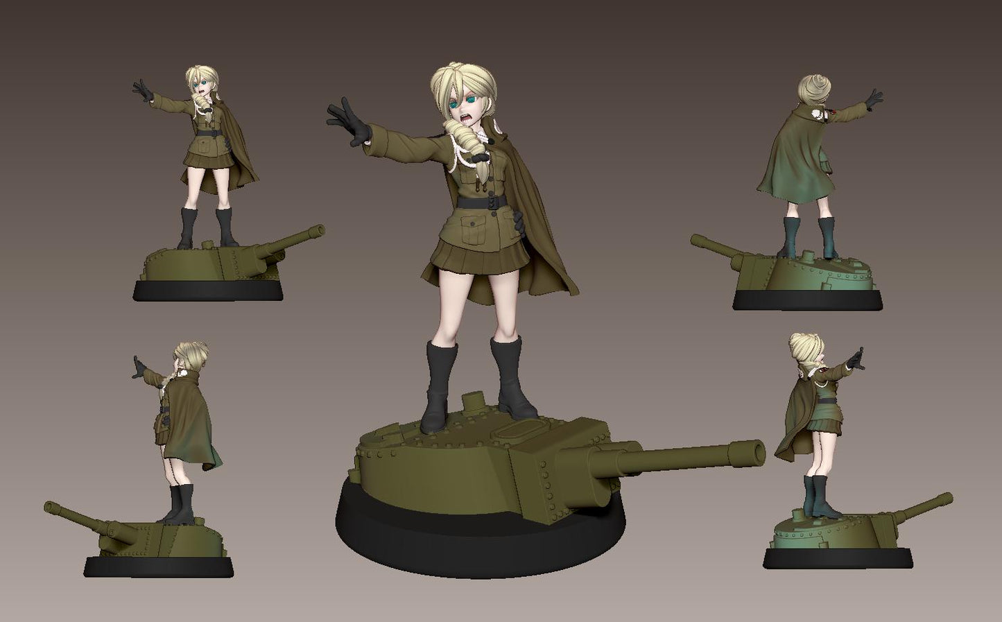 Cadet Commander Miniature - 28mm / 32mm / 36mm / 75mm - LPOMC - Resin Printed Figure for D&D, TTRPGs, and Board Games