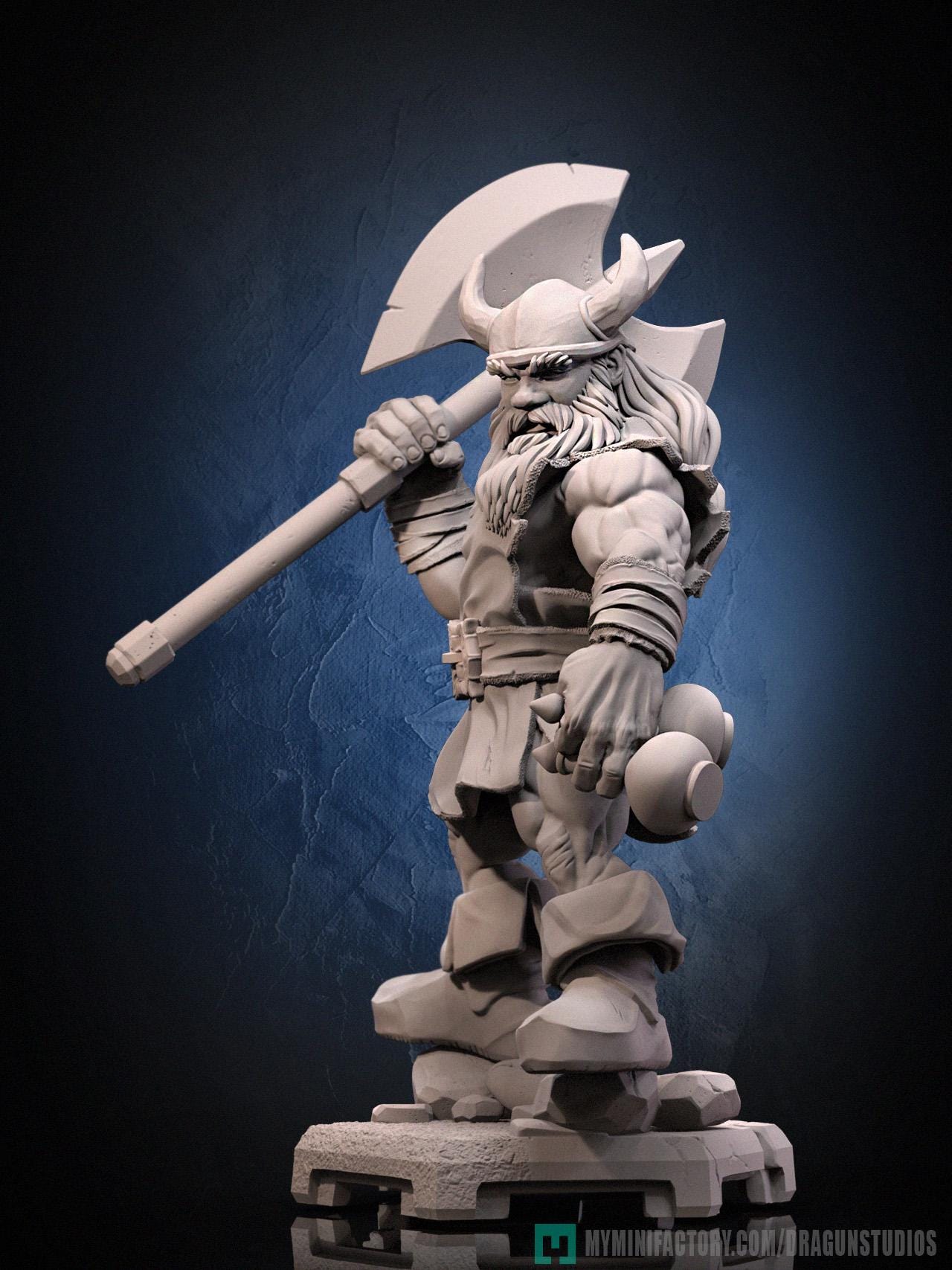 Gilius Thunderhead Miniature - 28mm / 32mm / 36mm / 75mm - DraGun Studios - Resin Printed Figurine for D&D, TTRPGs, and Board Games
